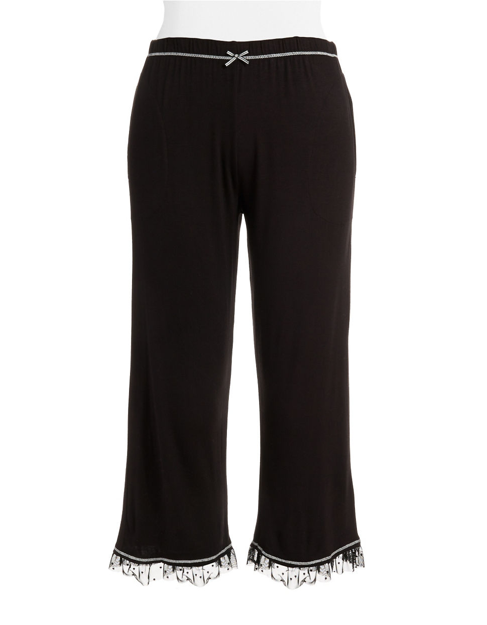 Kensie Capri Pajama Pants in Black (Solid Black) Lyst