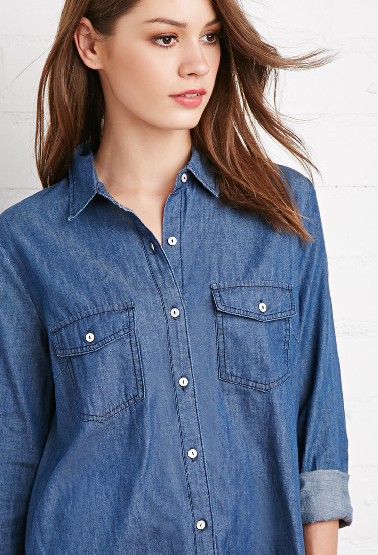 jean shirt for womens forever 21