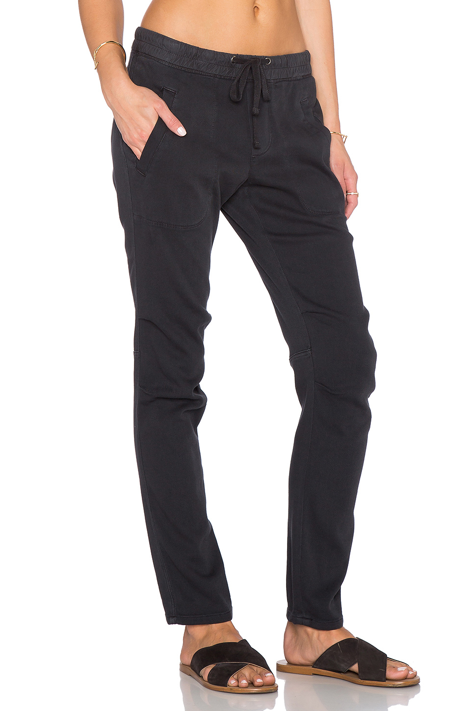 Lyst James Perse Soft Drape Utility Pant in Black
