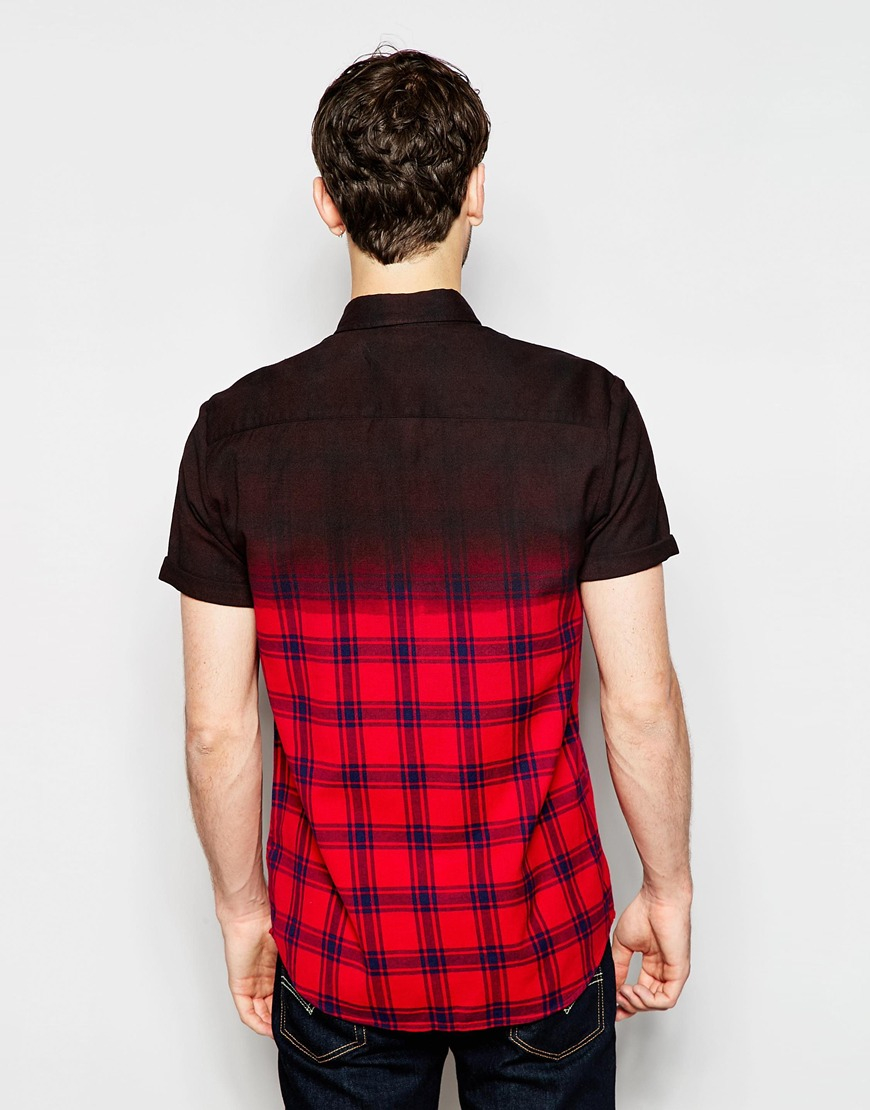 men black check shirt