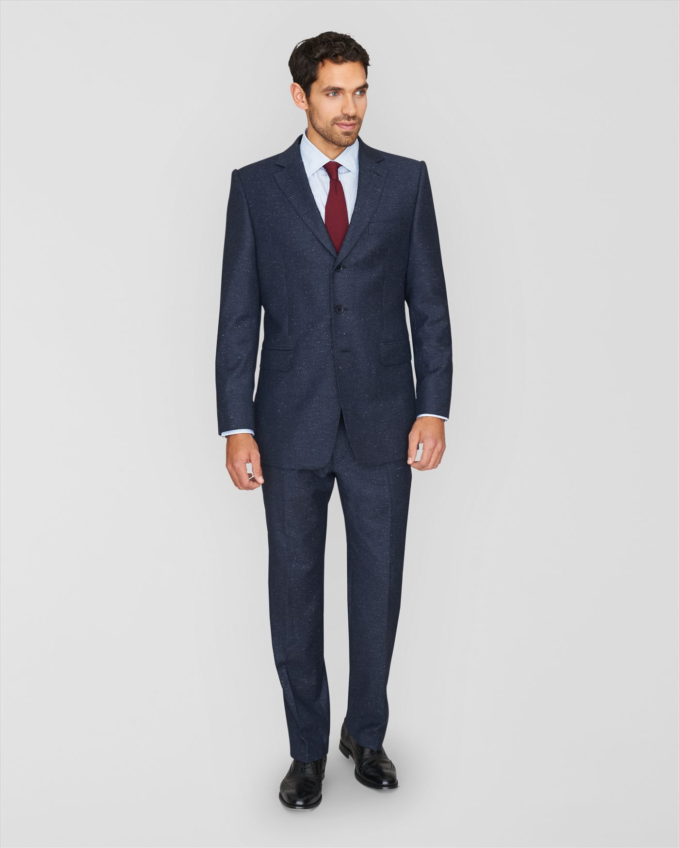 Jaeger Navy Speckled Hopsack Suit in Blue for Men | Lyst