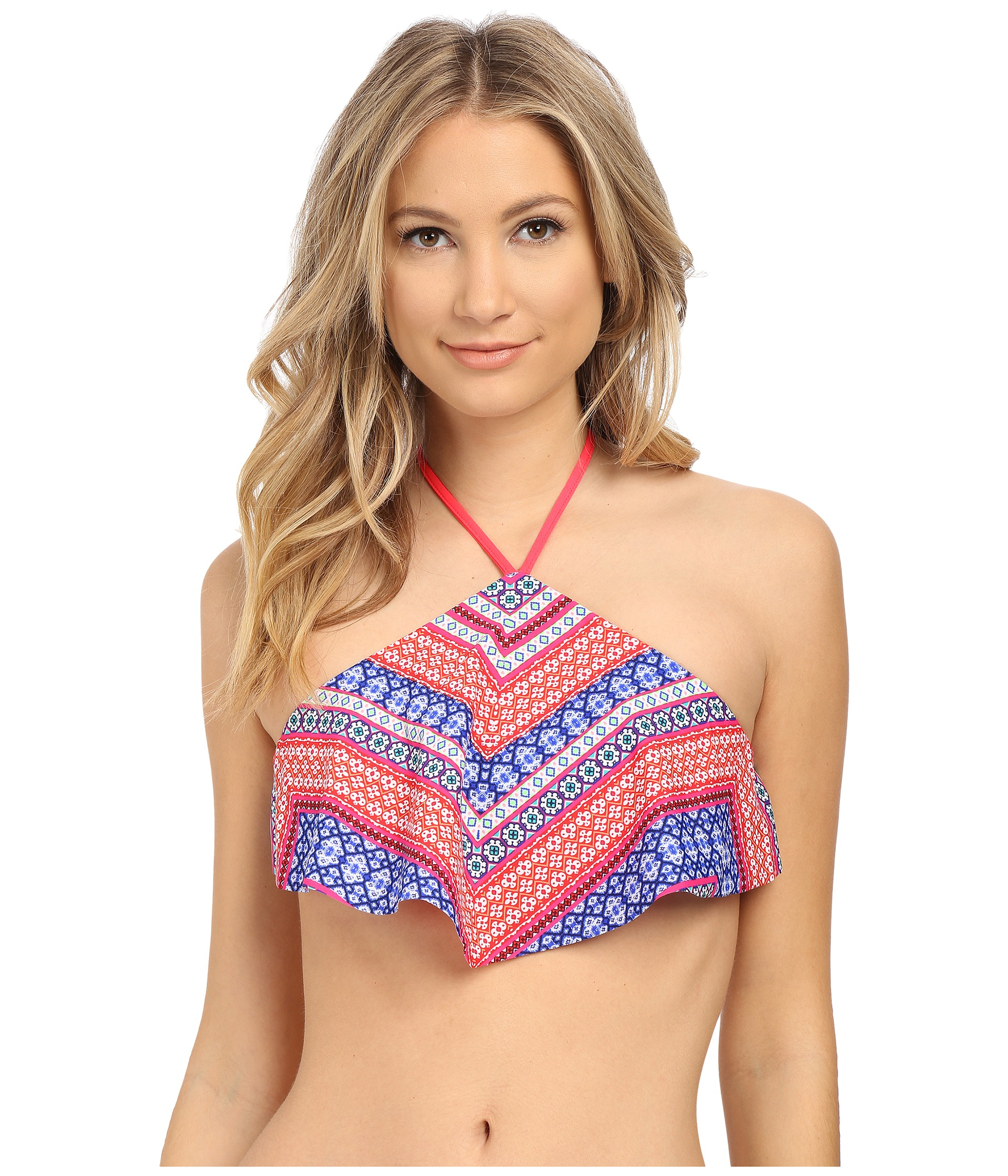 Lyst - Shoshanna Chevron Tapestry Handkerchief Halter Top in Purple