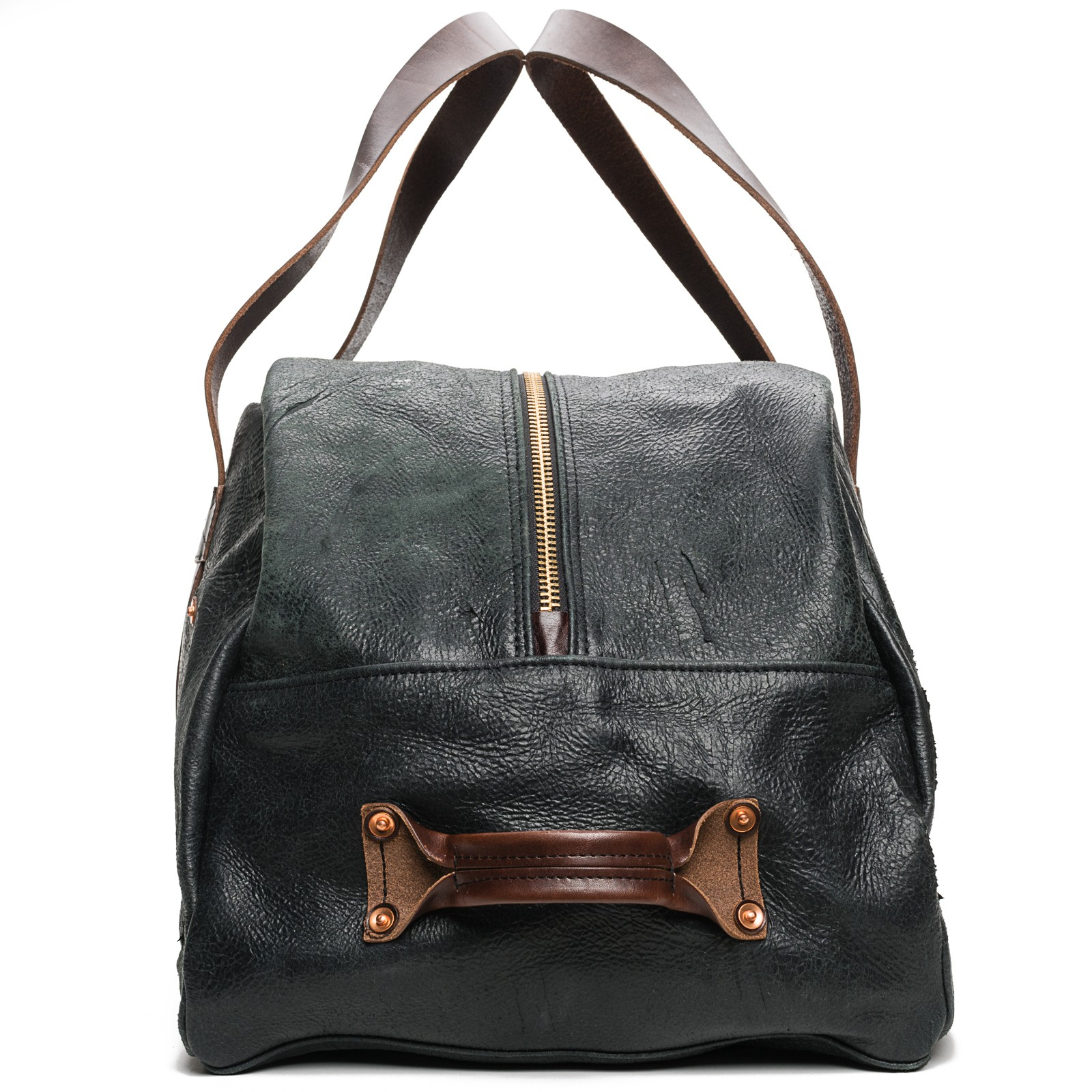 Billy reid Large Distressed Leather Duffle Bag in Black for Men | Lyst