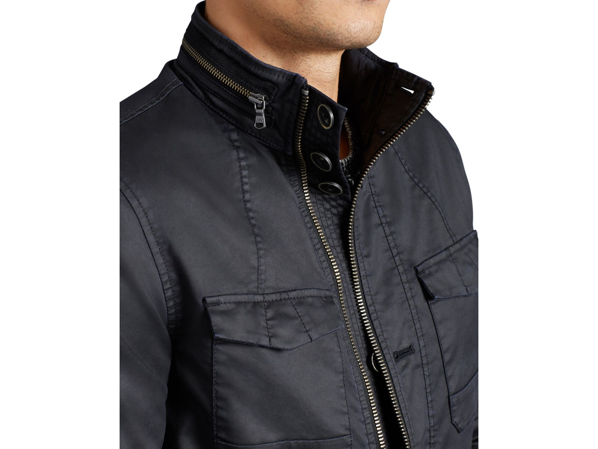 Lyst John Varvatos Military Field Jacket in Black for Men