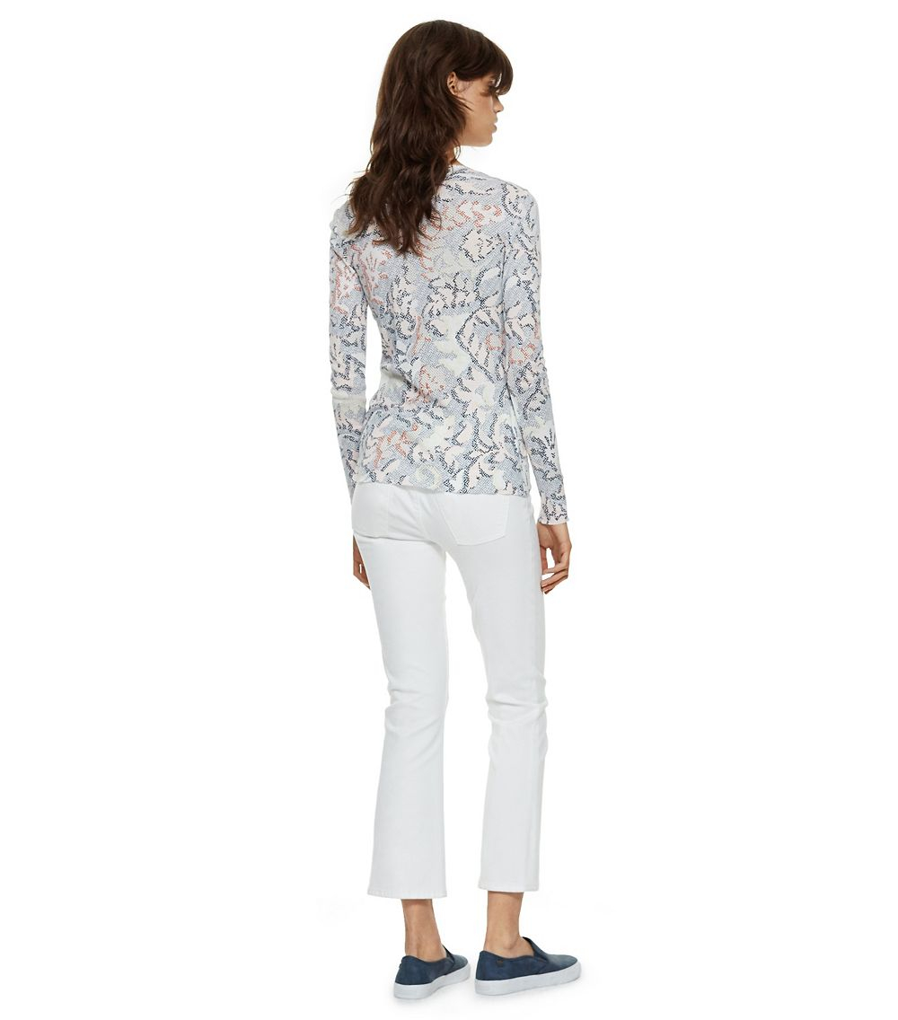 Lyst Tory Burch Baby Rib T Shirt In White
