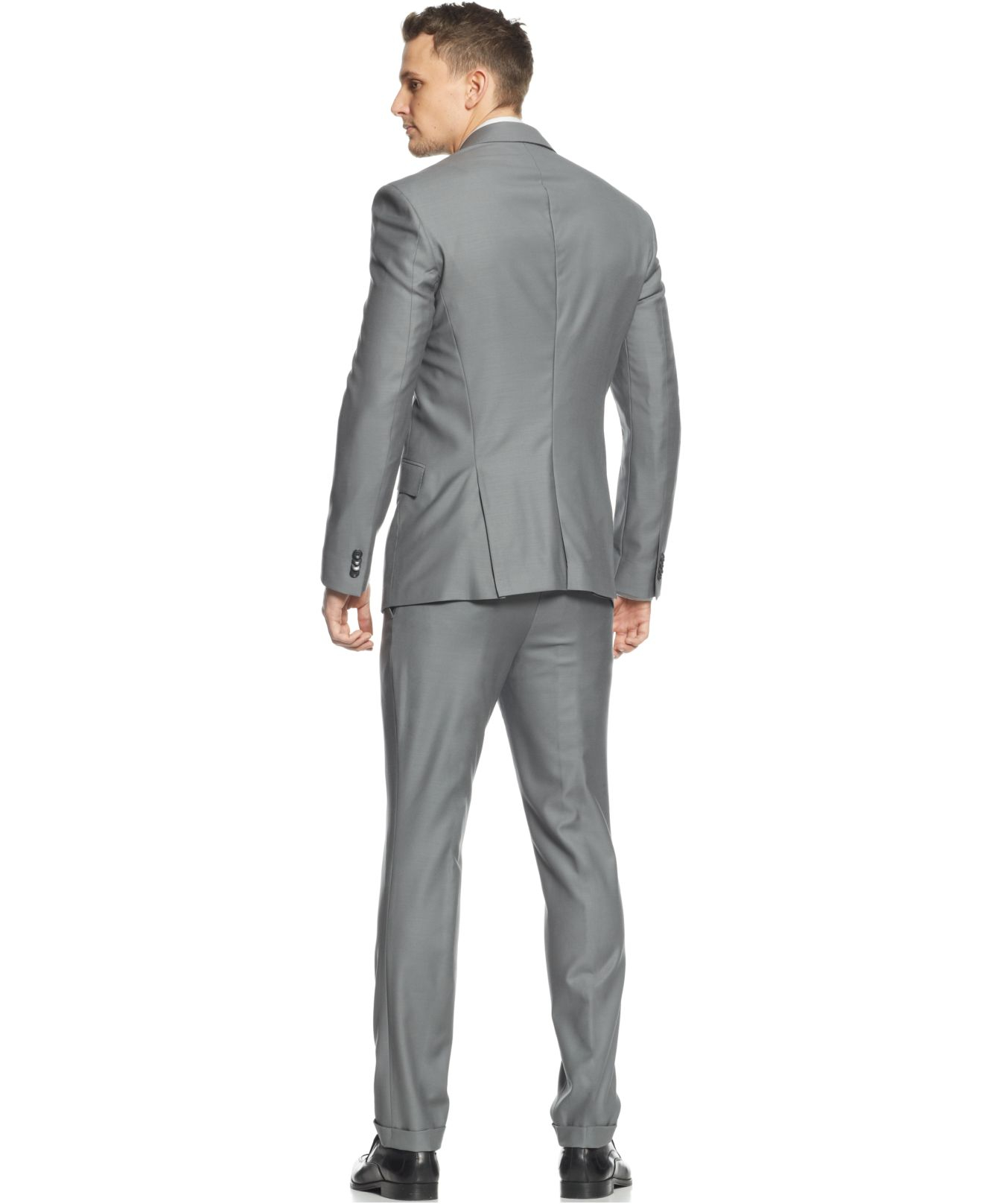 Kenneth cole Slate Grey Slim-fit Suit in Gray for Men | Lyst