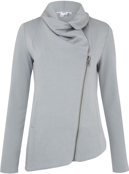 Helmut Grey Asymmetric Zip Sweater in Gray (grey) | Lyst