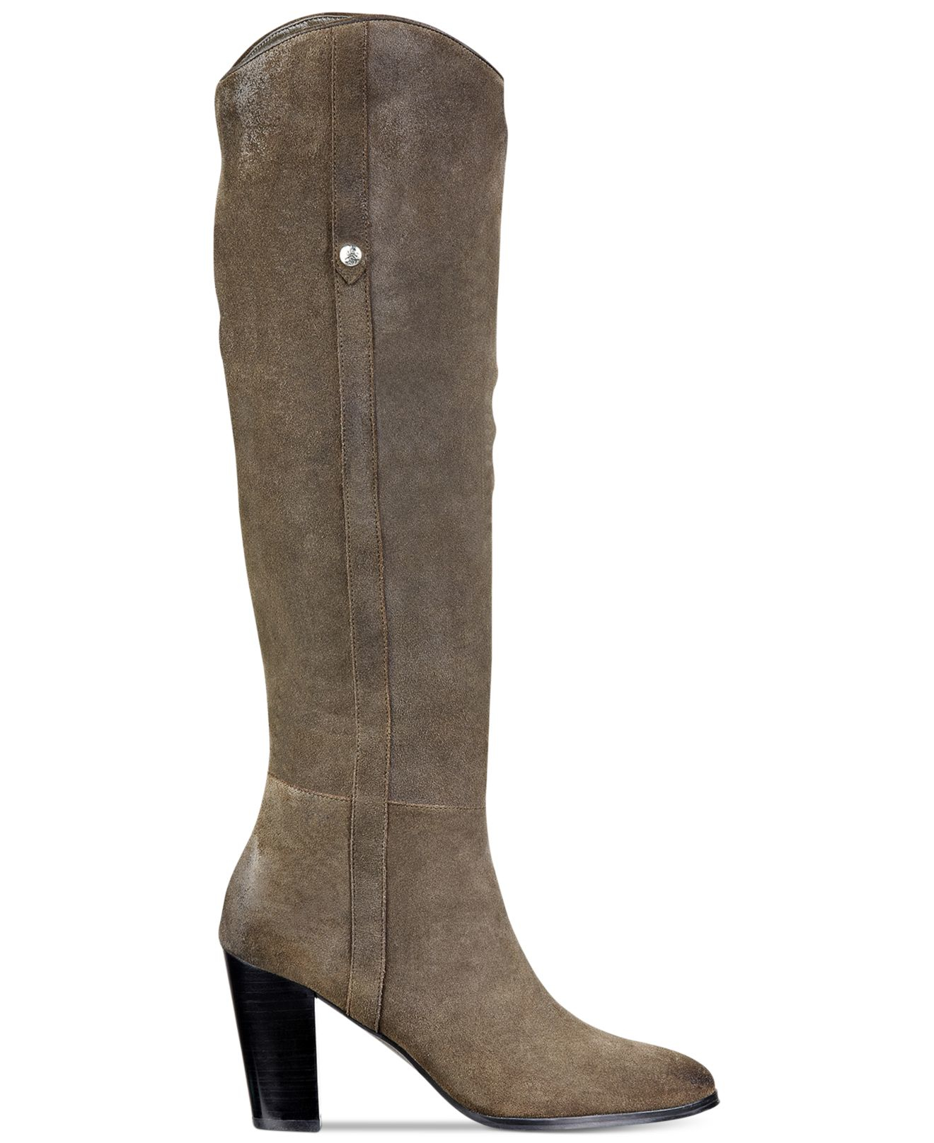 Guess Women�s Honon Suede Tall Boots in Beige (Dark