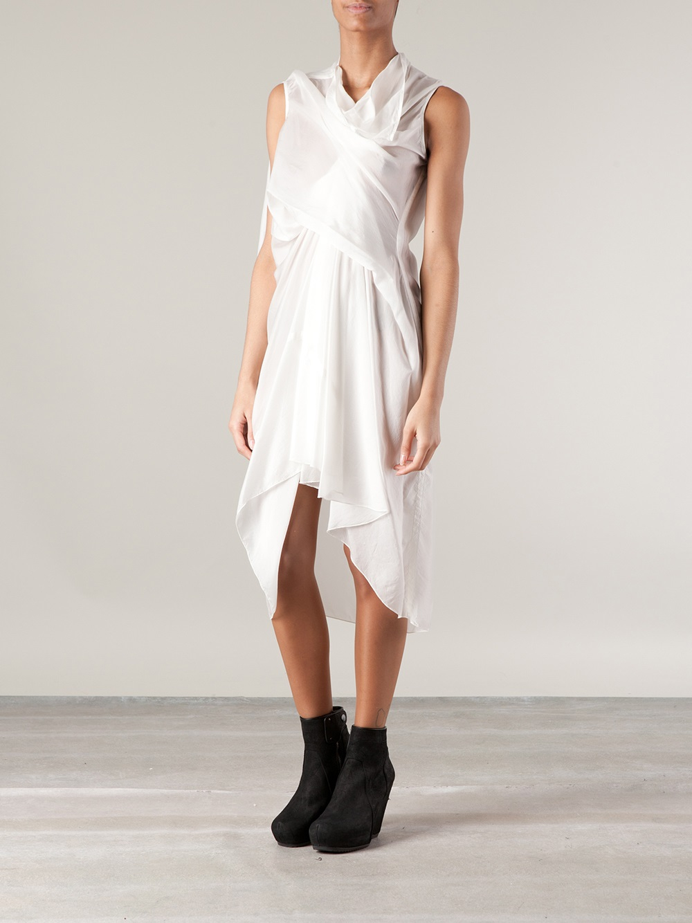 Lyst Rick Owens D Togastyle Dress In White Gallery