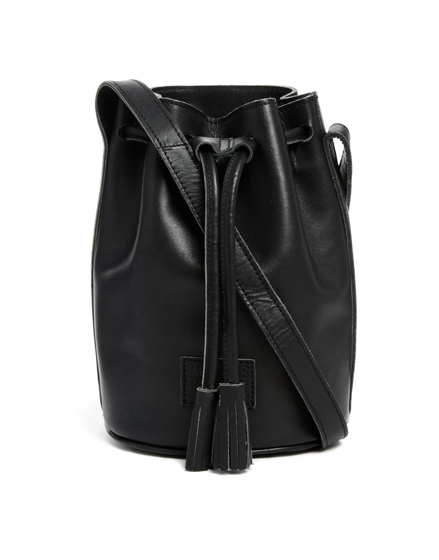 Jack Wills Mini Leather Duffle Bag in Black | Lyst