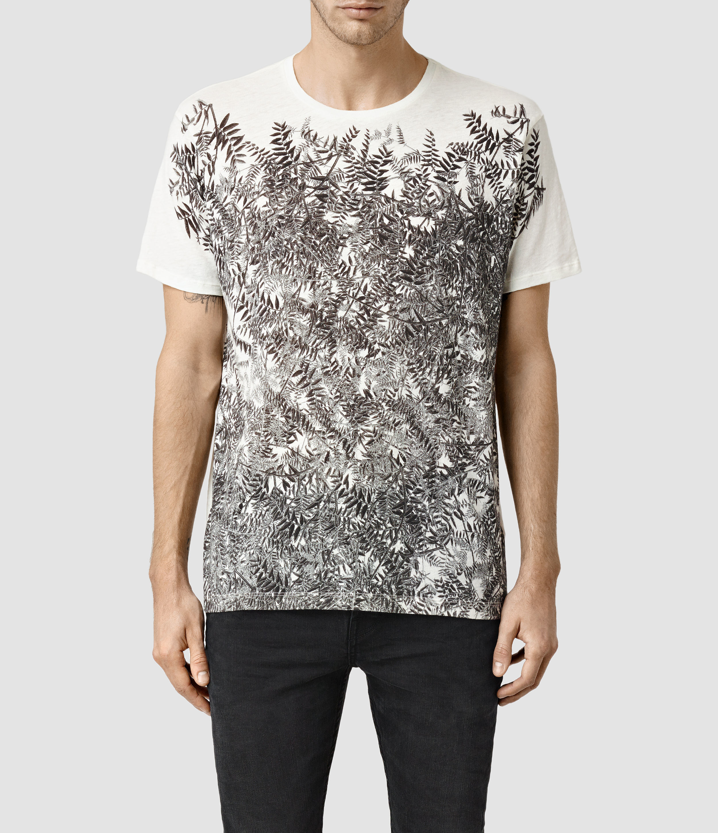 Lyst AllSaints Butterfly Crew Tshirt in White for Men