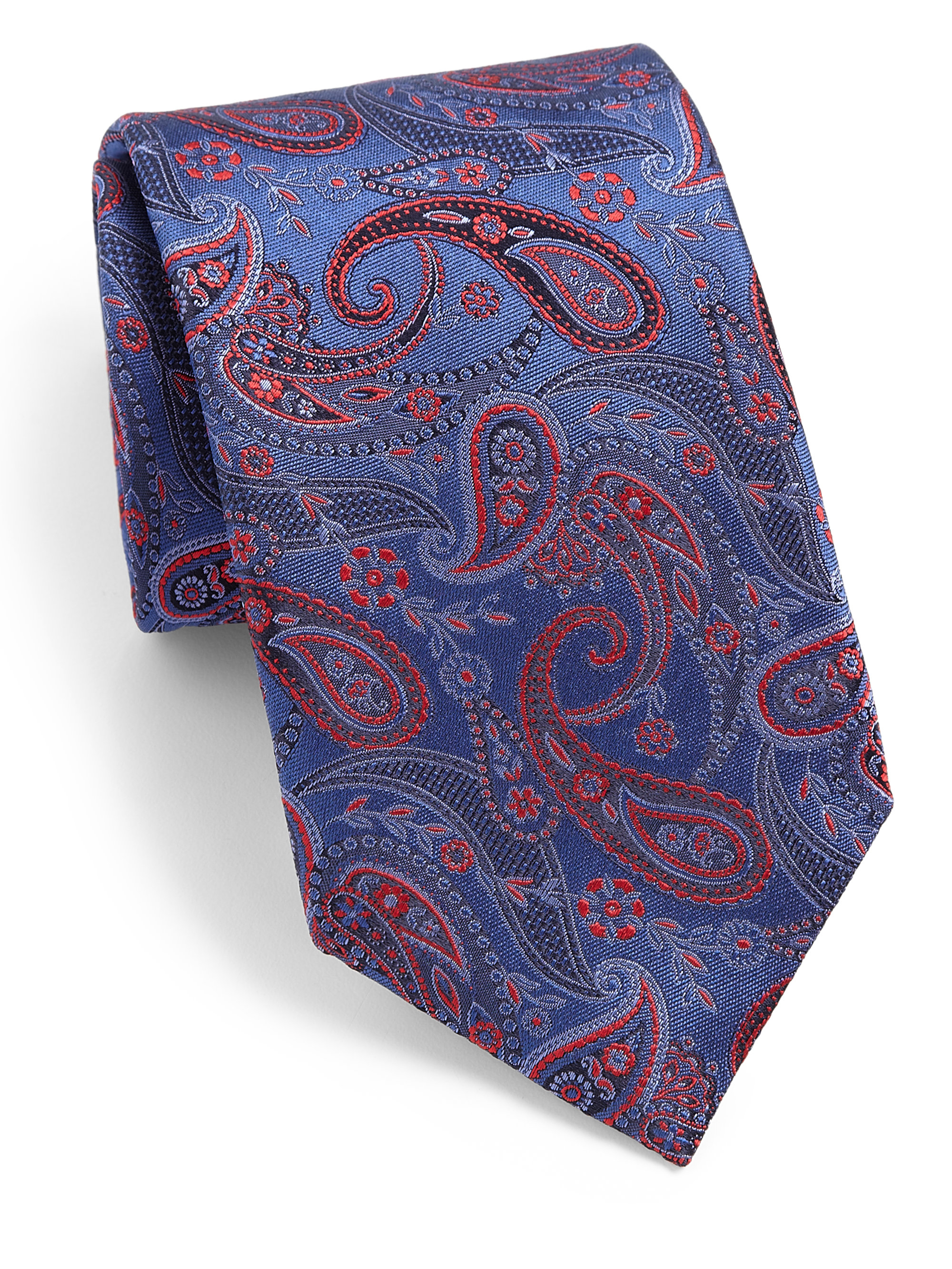 Canali Paisley Silk Tie for Men - Lyst