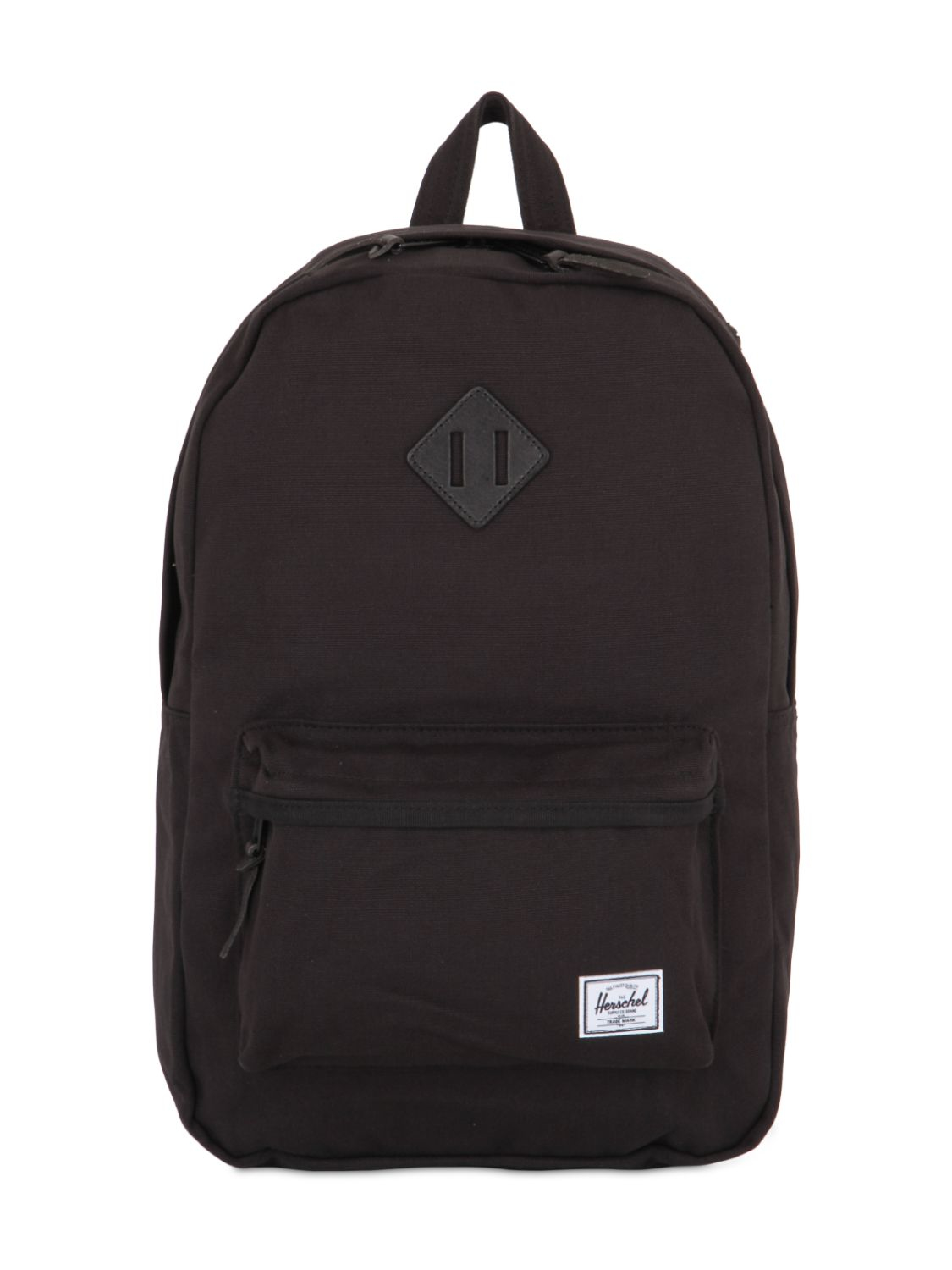 Herschel supply co. 19l Heritage Canvas & Leather Backpack in Black for ...