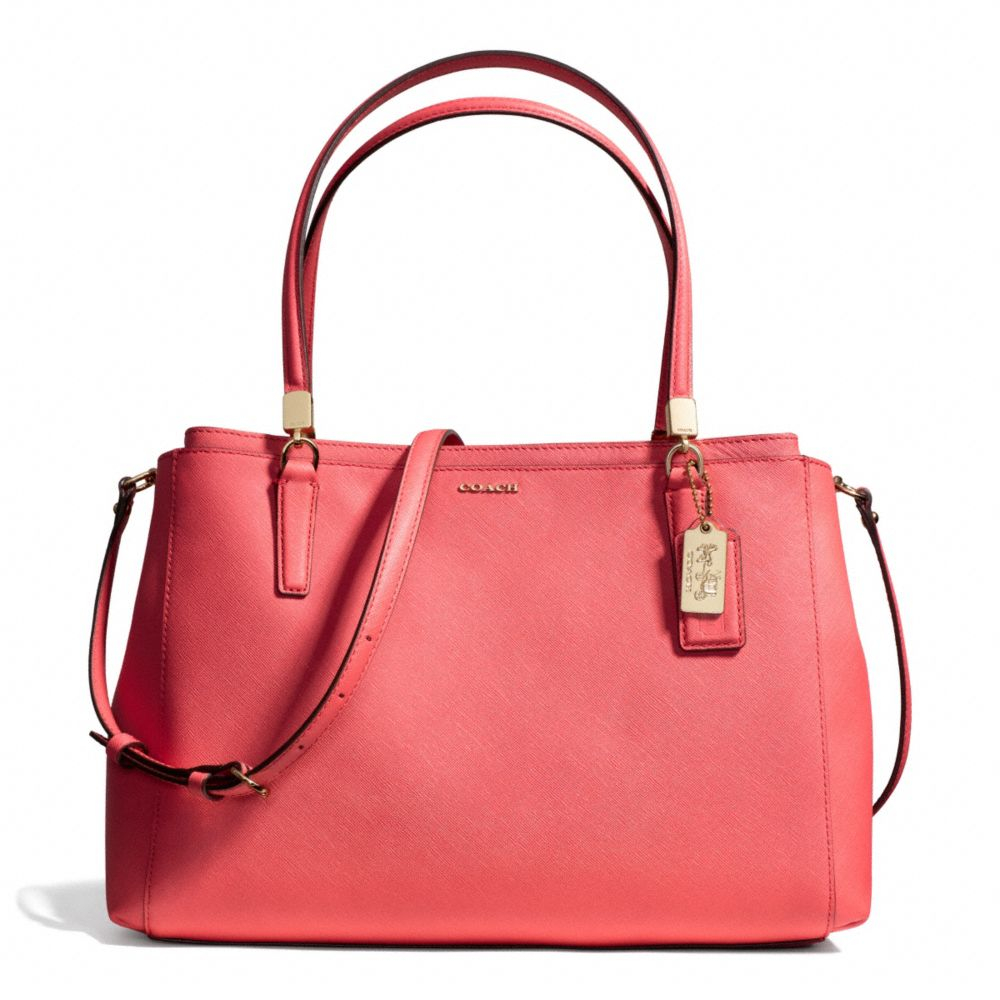 Lyst - Coach Madison Christie Carryall in Saffiano Leather in Red