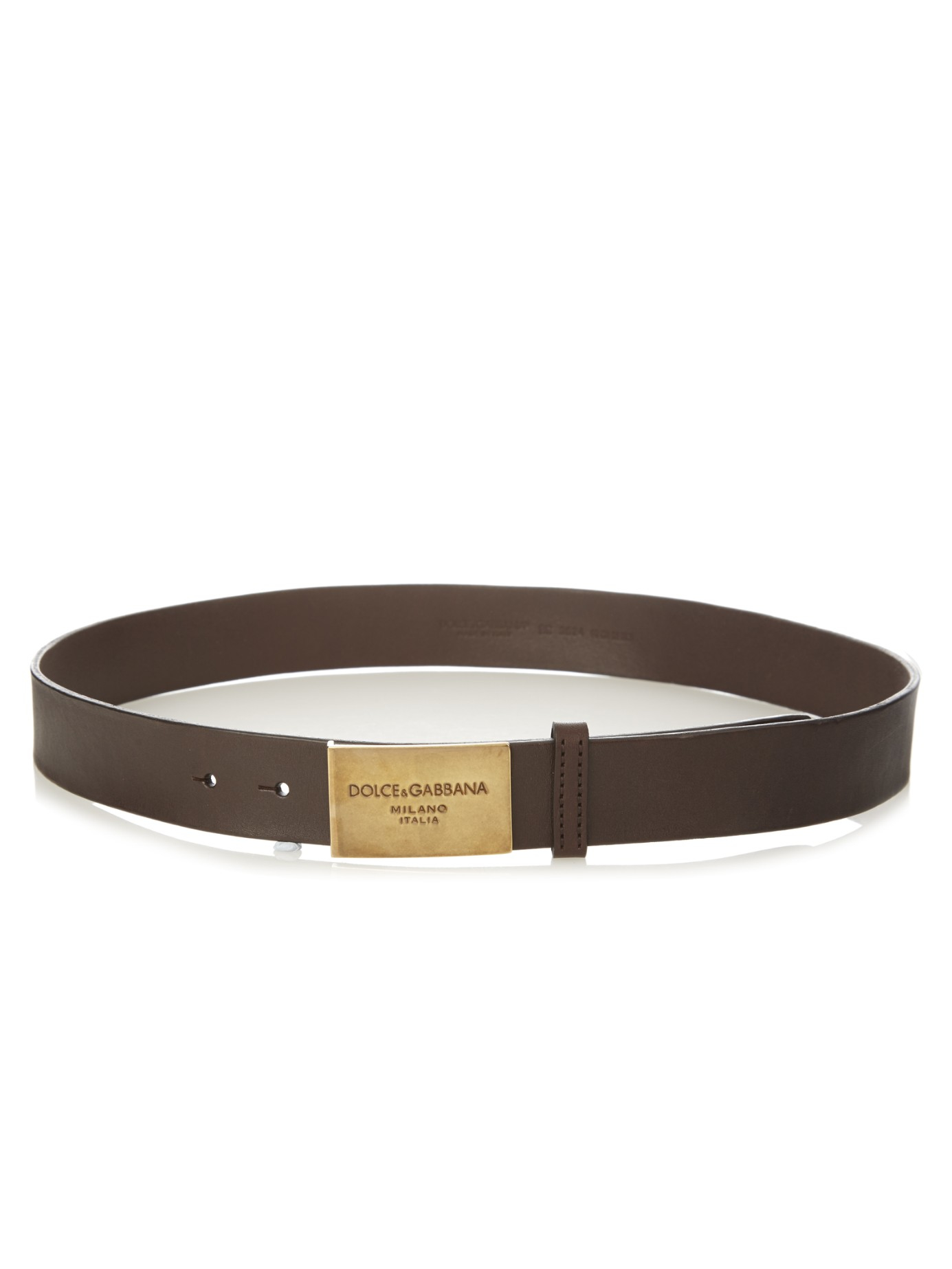 Lyst - Dolce & Gabbana Logo-buckle Leather Belt in Brown for Men