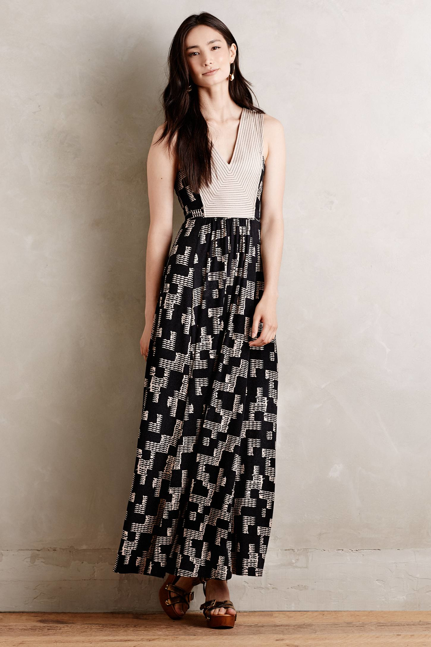 Anthropologie tracy reese black maxi dress Anthropologie tracy reese black maxi dress