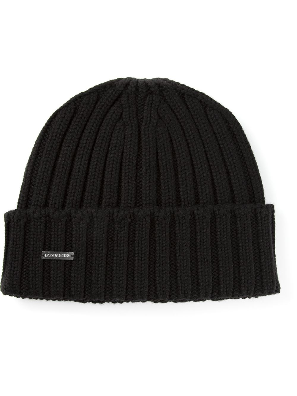 Lyst - Dsquared² Ribbed Beanie in Black for Men