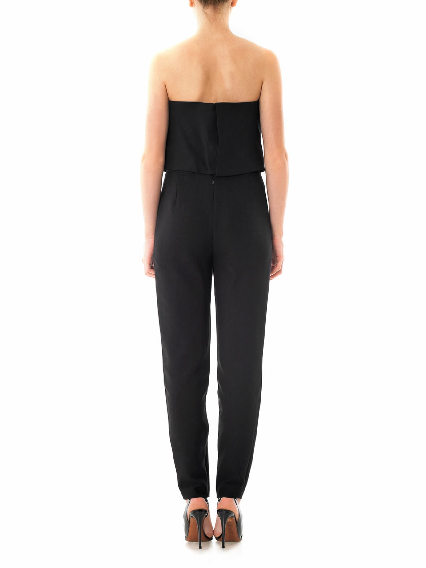 Lyst - Balenciaga Caviar Embroidered Jumpsuit in Black