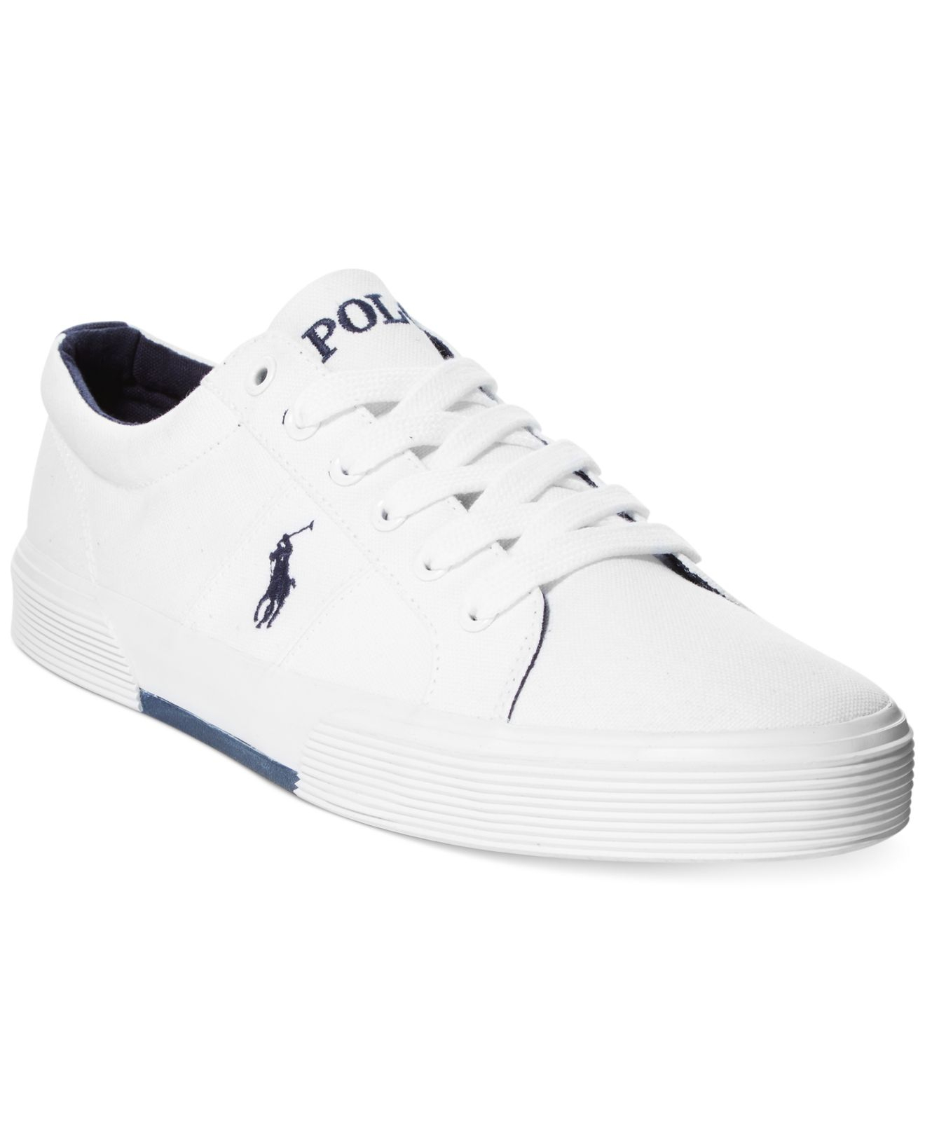 ralph lauren white leather trainers