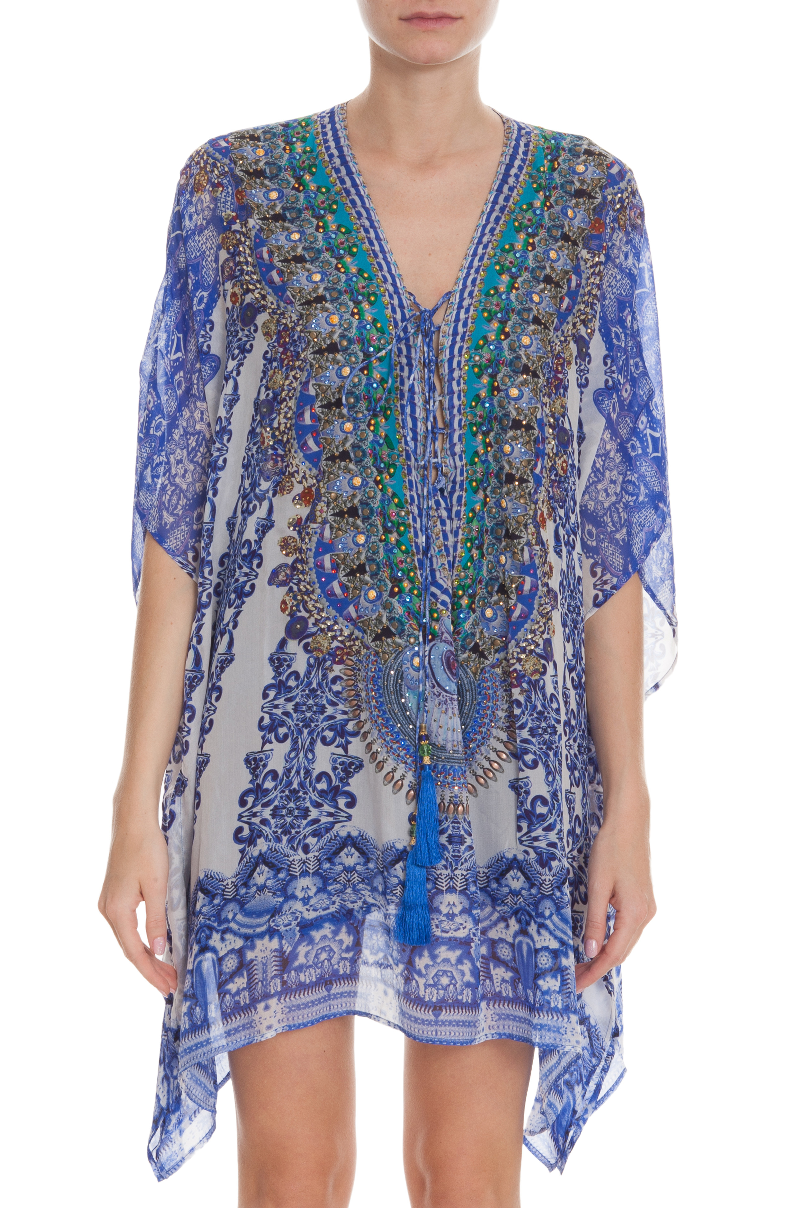 Lyst - Camilla Short Lace Up Kaftan