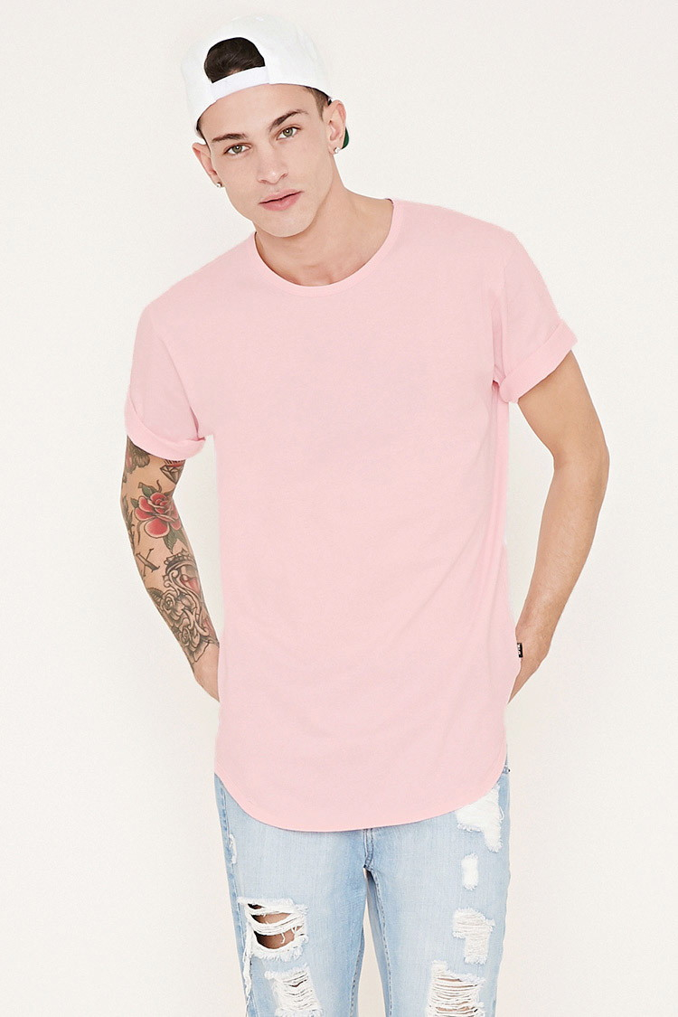 mens pink tee