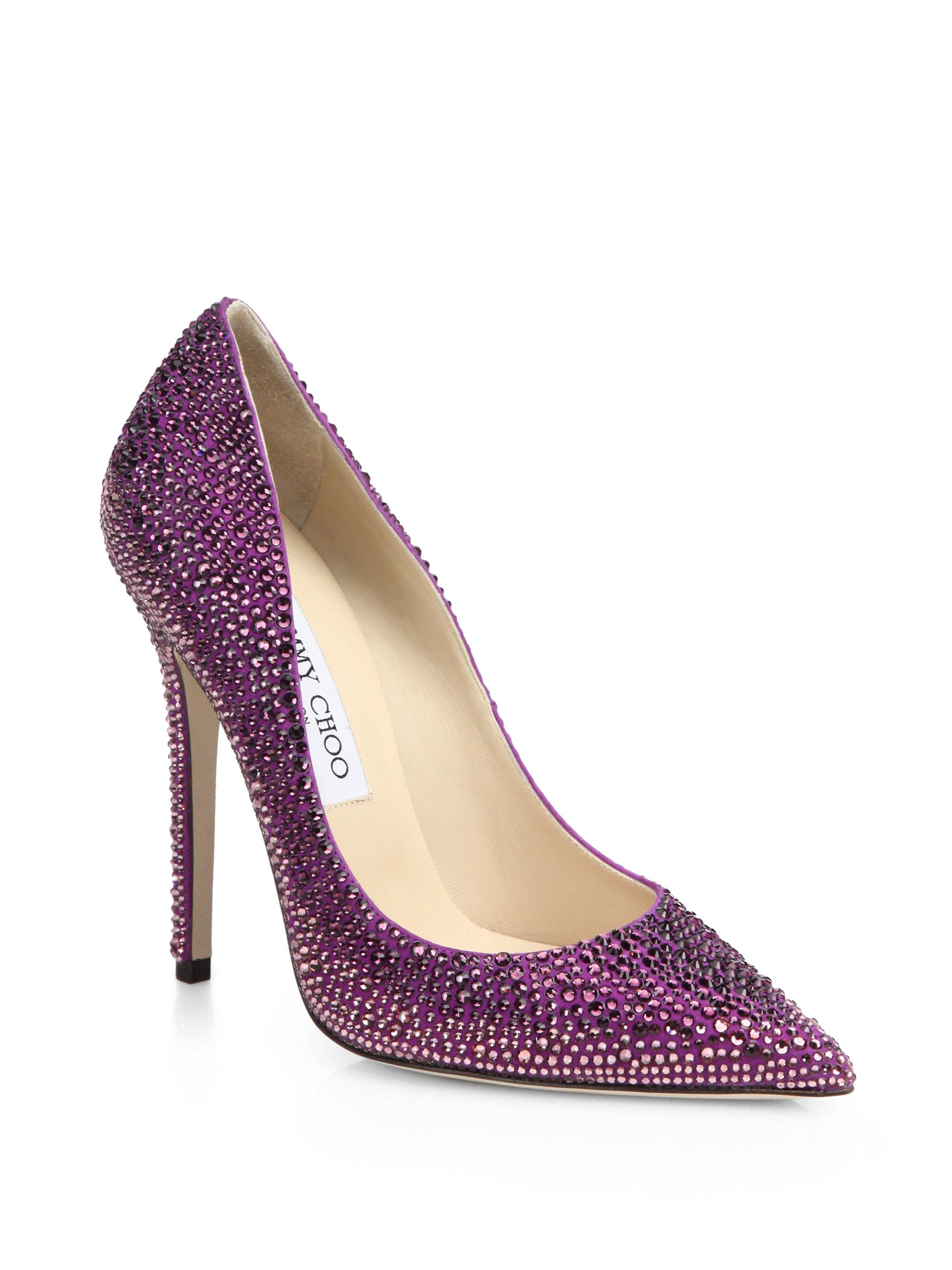 Lyst - Jimmy Choo Tartini Degradé Swarovski Crystal-covered Pumps in Purple