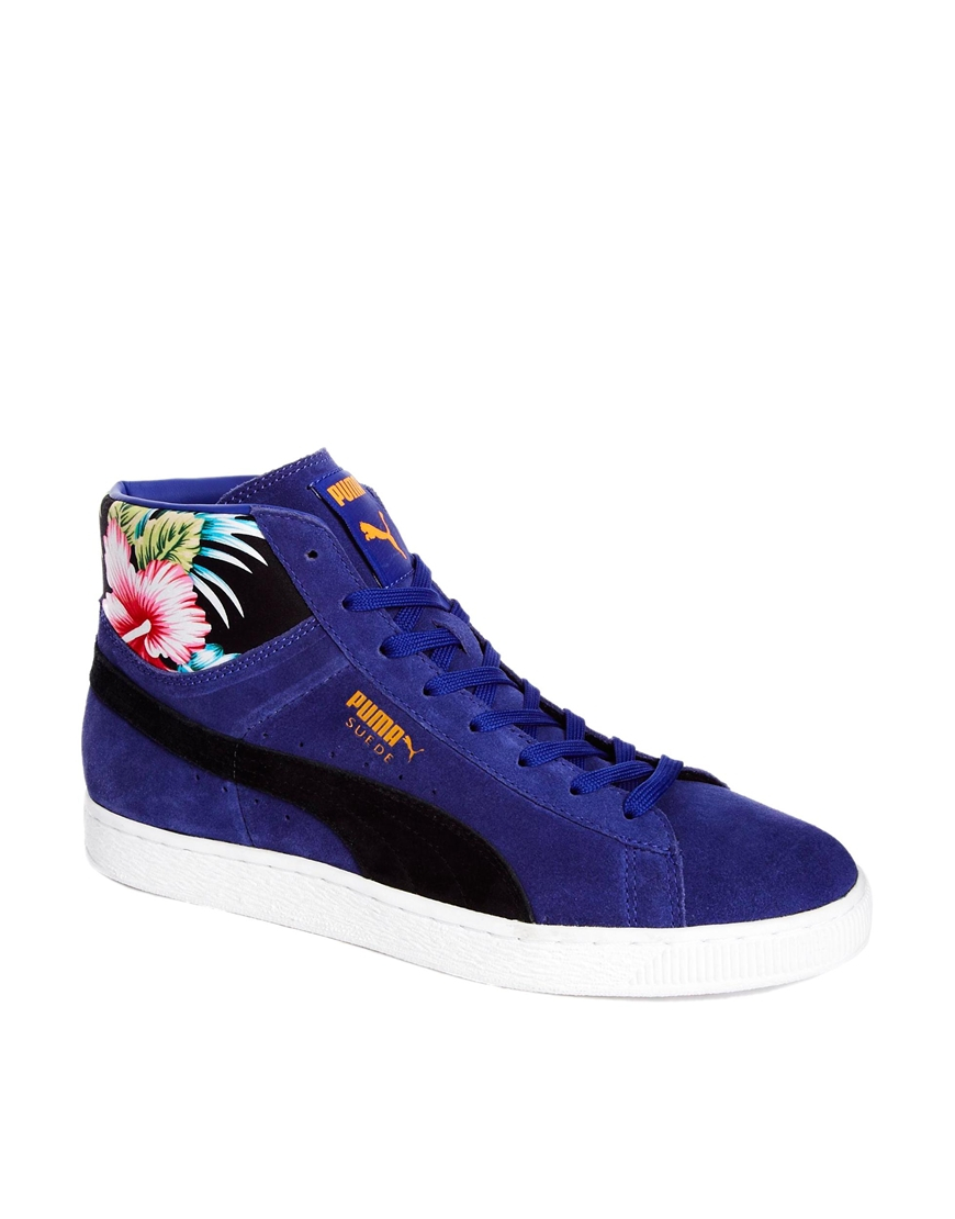 Puma Suede Mid Trainers in Blue for Men | Lyst