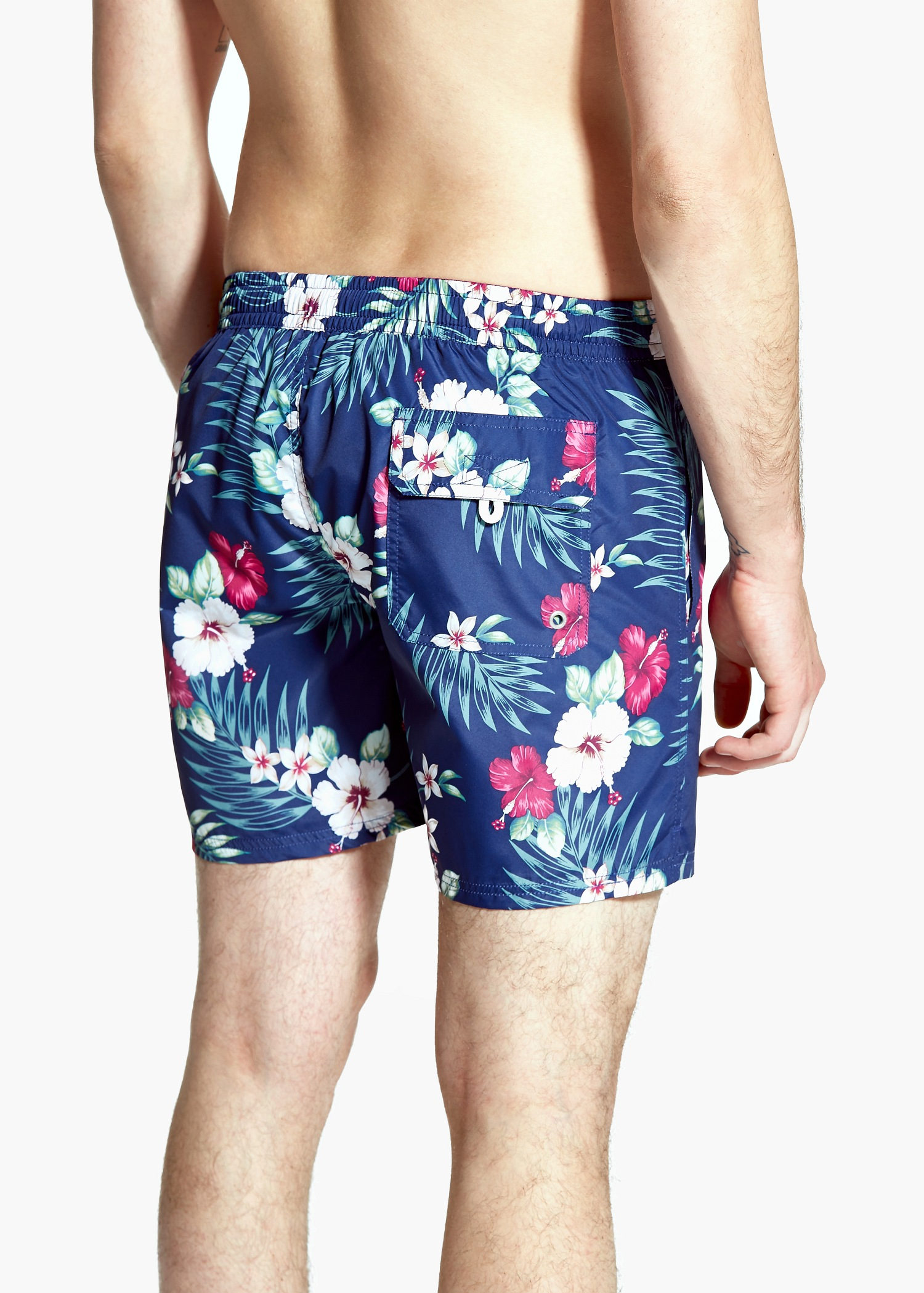 Mango Tropical Print Swimsuit in Blue for Men | Lyst
