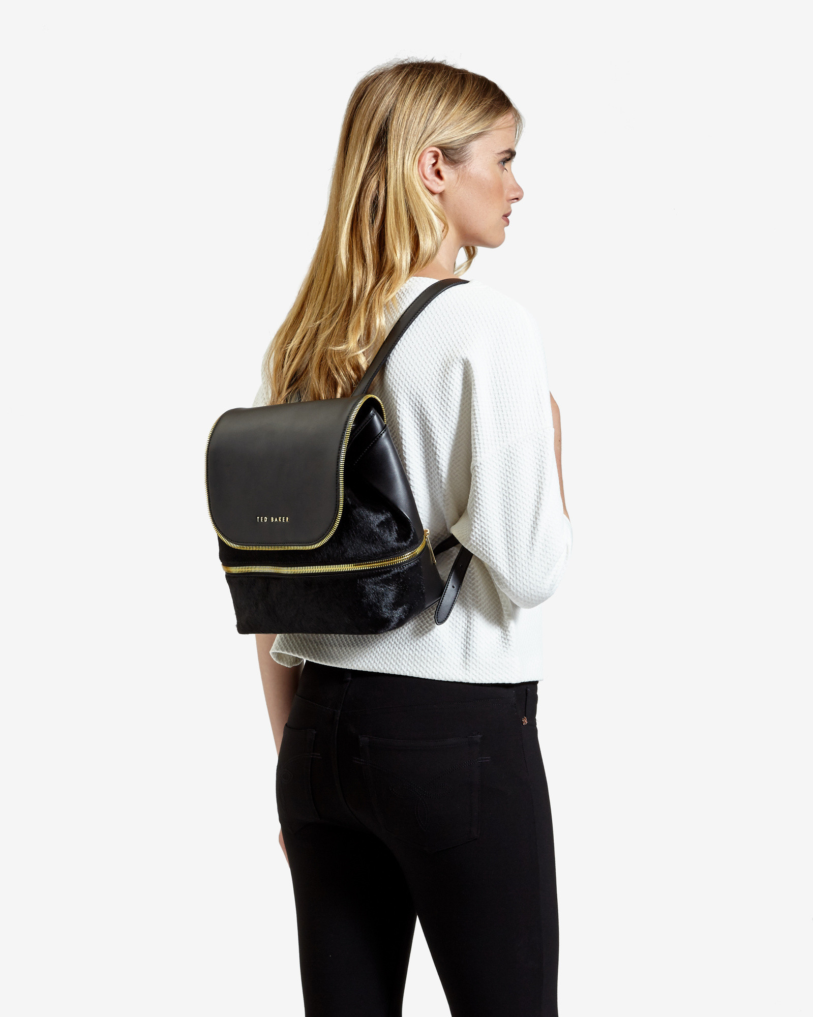 ted baker black backpack women's