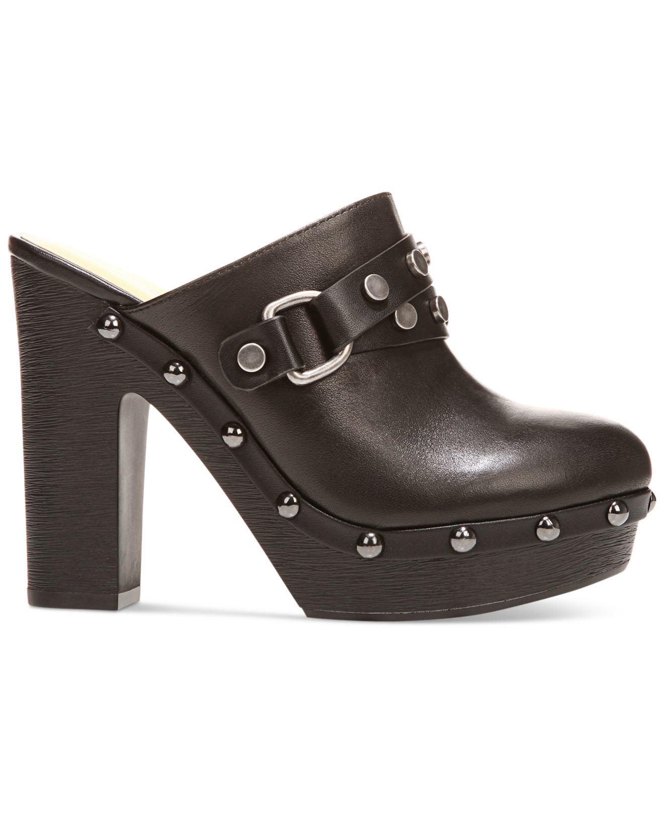 Carlos By Carlos Santana Floret Studded Platform Clogs in Black - Lyst