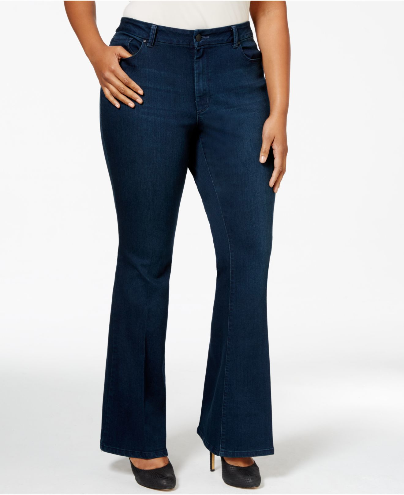 Lyst - Jessica Simpson Plus Size Flare-leg Freesia Wash Jeans in Blue