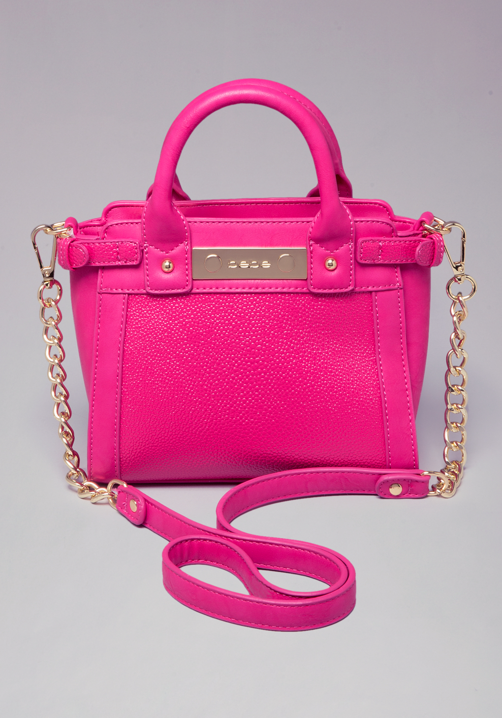 Bebe Taryn Belted Crossbody Bag in Pink | Lyst