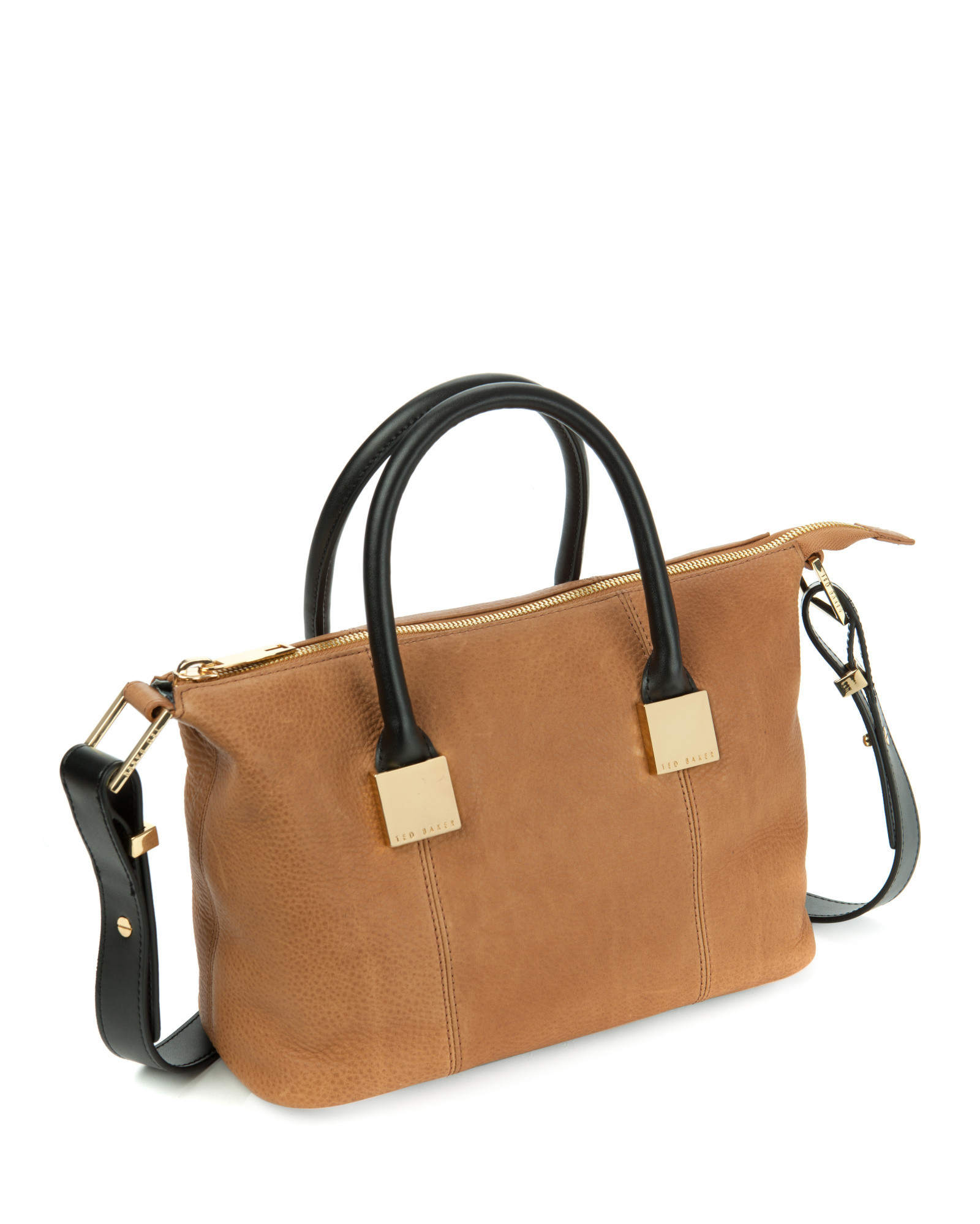 Ted Baker Small Leather Tote Bag In Brown Lyst Gallery