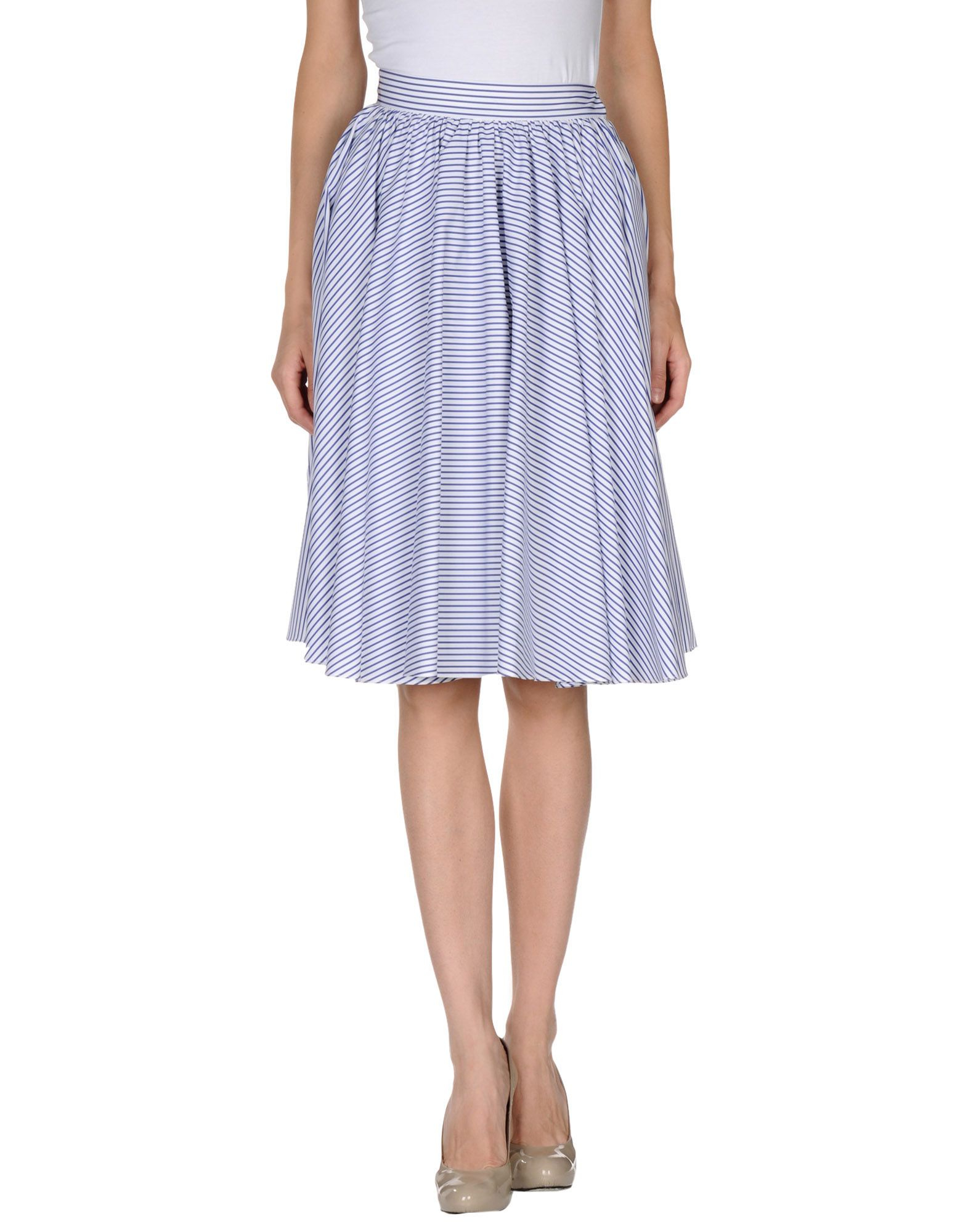 Lyst - Jean Paul Gaultier Knee Length Skirt in Blue