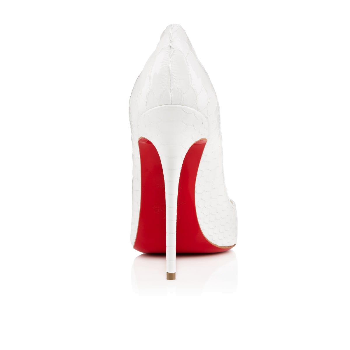 Christian louboutin So Kate Python Crystal in White | Lyst  