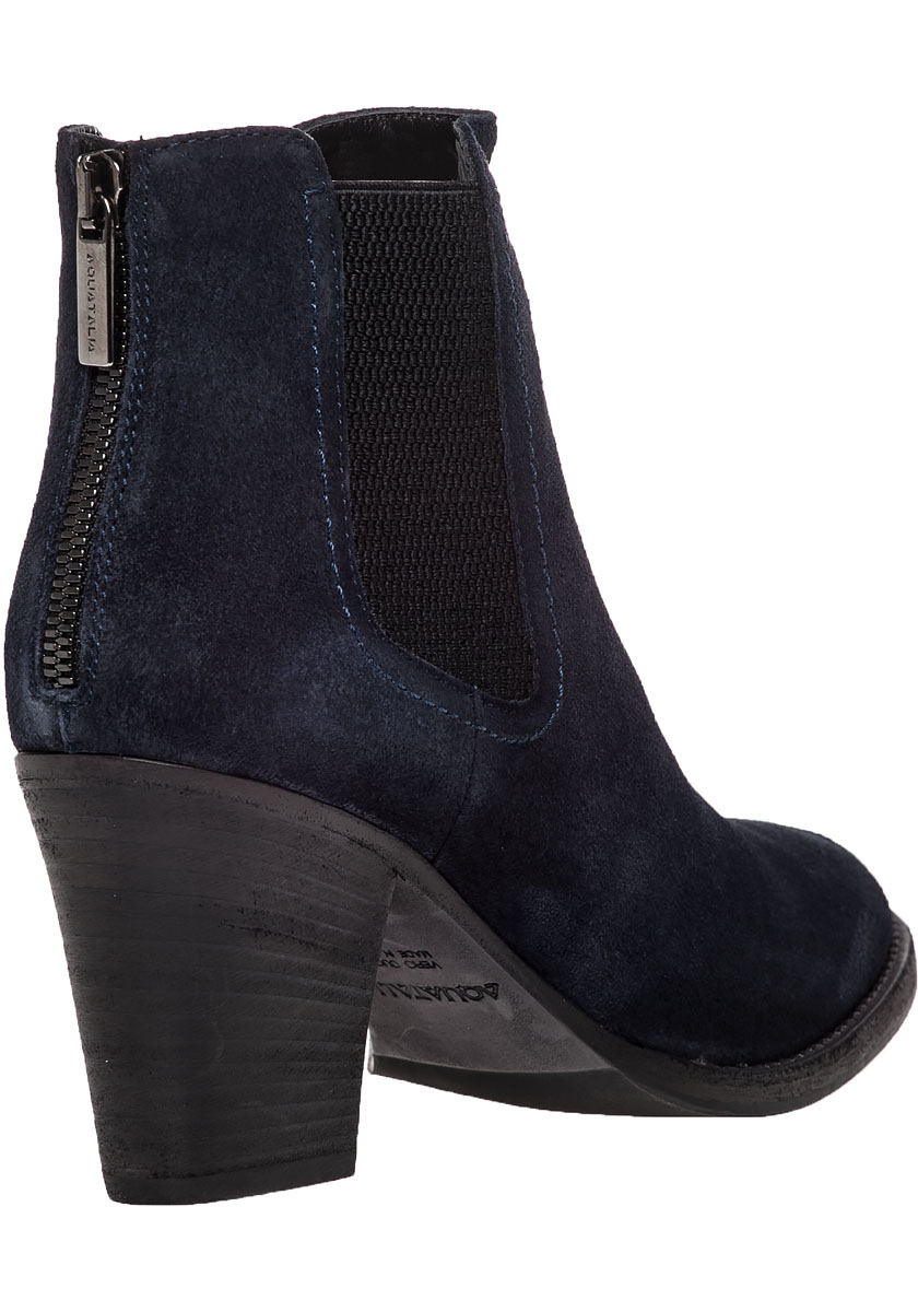 ladies navy blue suede ankle boots