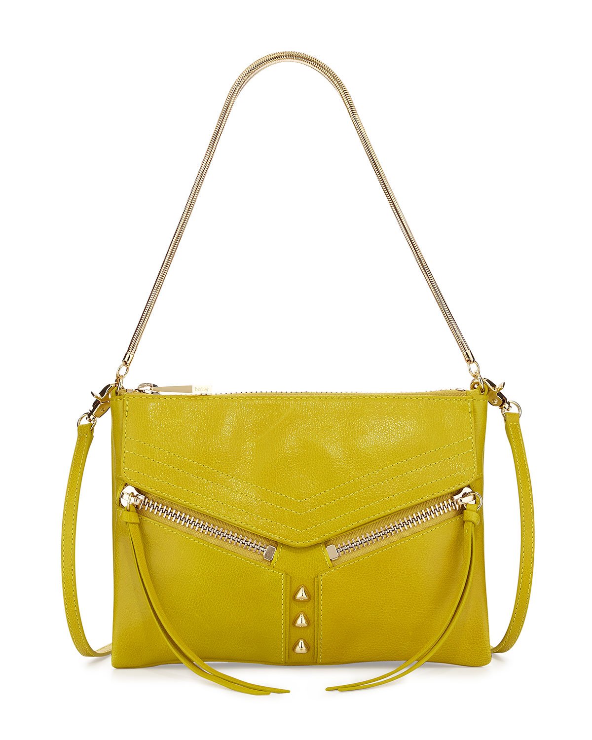 Botkier Legacy Vzip Leather Crossbody Bag Citron in Yellow | Lyst