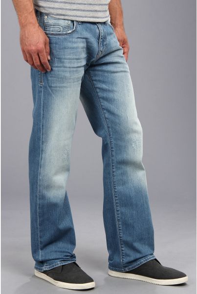 Mavi Jeans Josh Regular Rise Bootcut in Mid Utah in Blue for Men (Mid ...