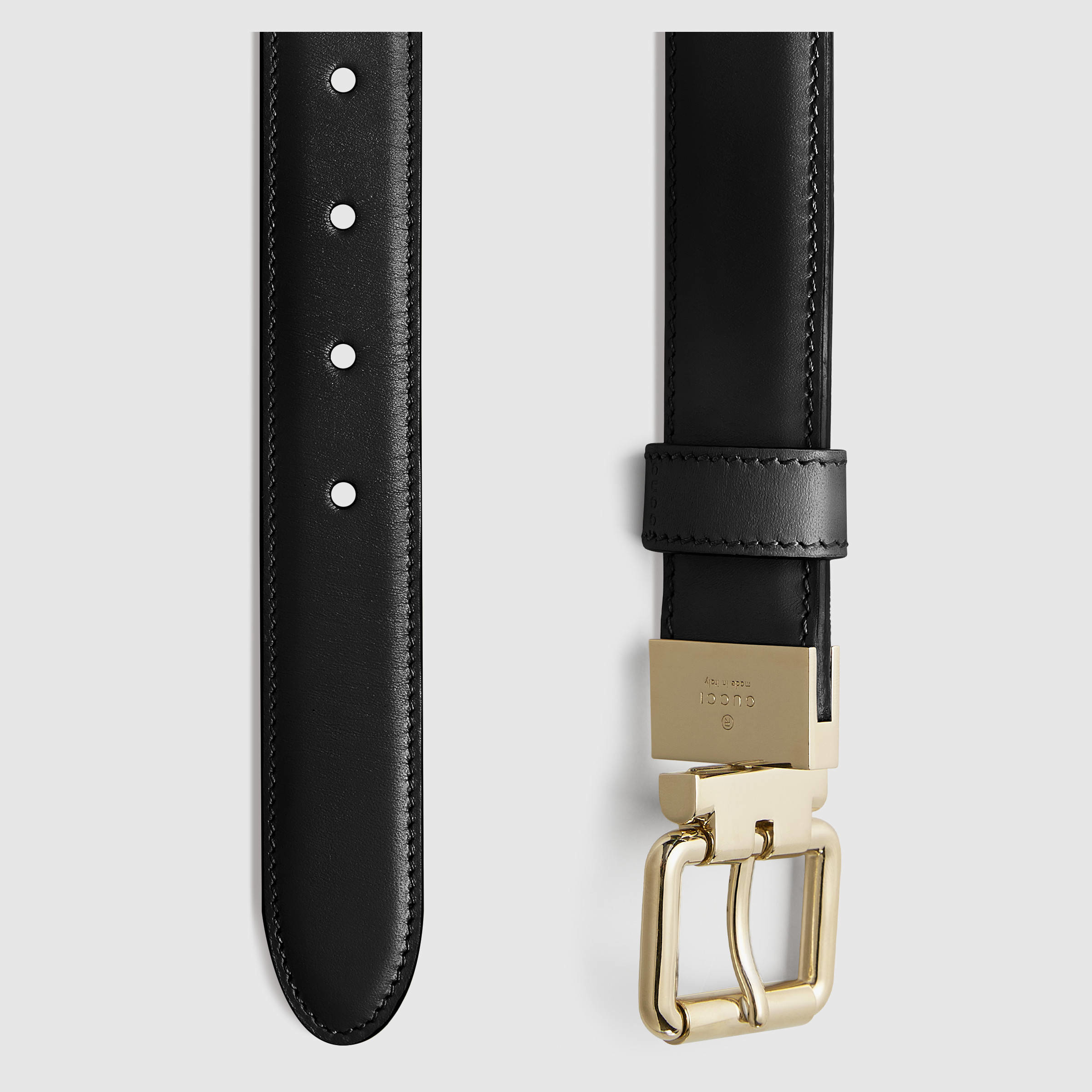 Gucci Reversible Leather Belt in Black for Men - Lyst