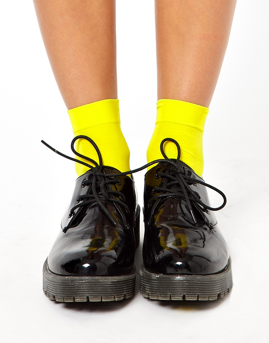 Lyst Asos 50 Denier Ankle Socks in Yellow