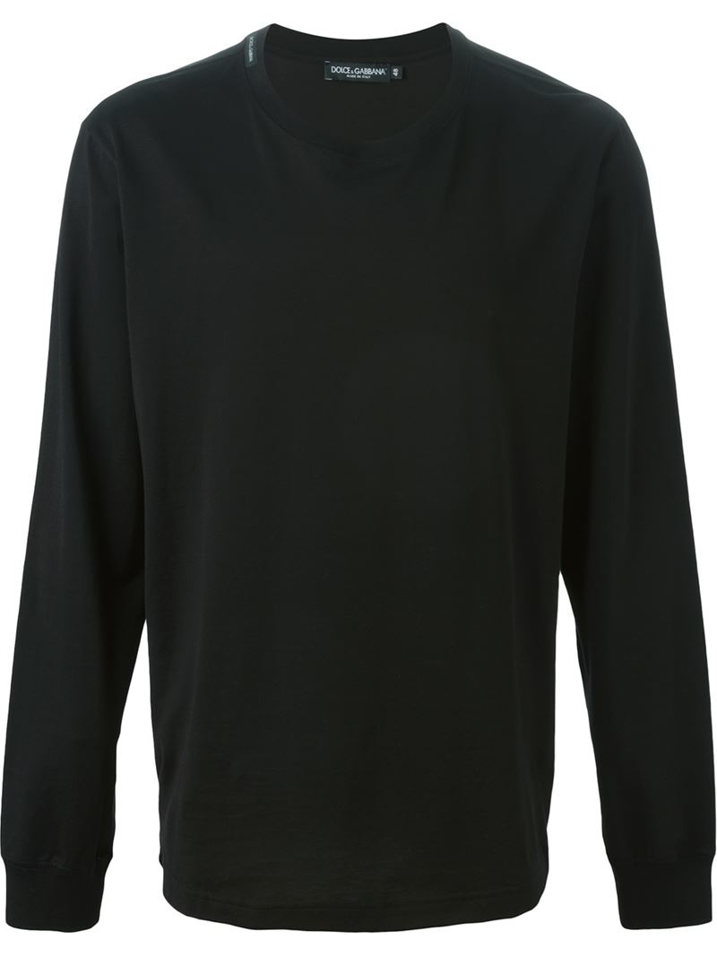 Lyst - Dolce & Gabbana Long Sleeve T-Shirt in Black for Men