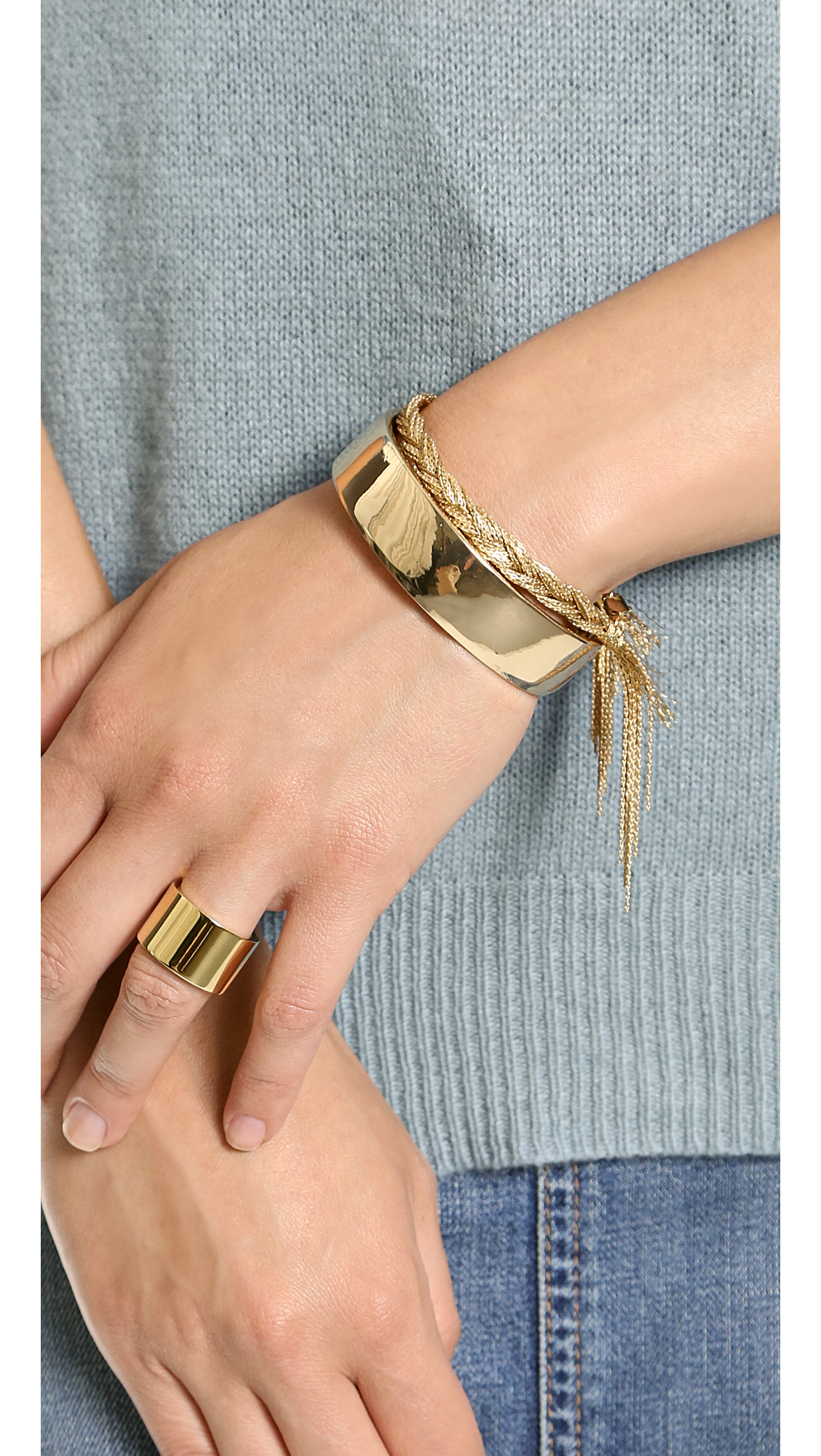 Lyst Jules Smith Thick Plate Wrap Bracelet Gold In Metallic Gallery
