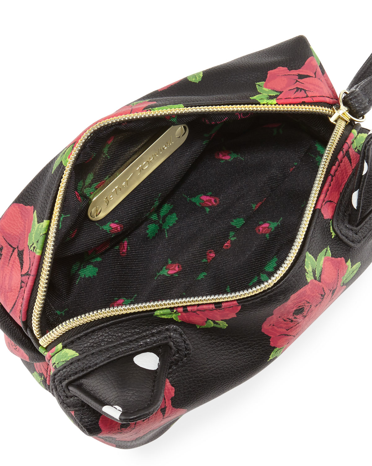 Lyst Betsey Johnson Kitchi Cat Rose Cosmetic Bag Gallery