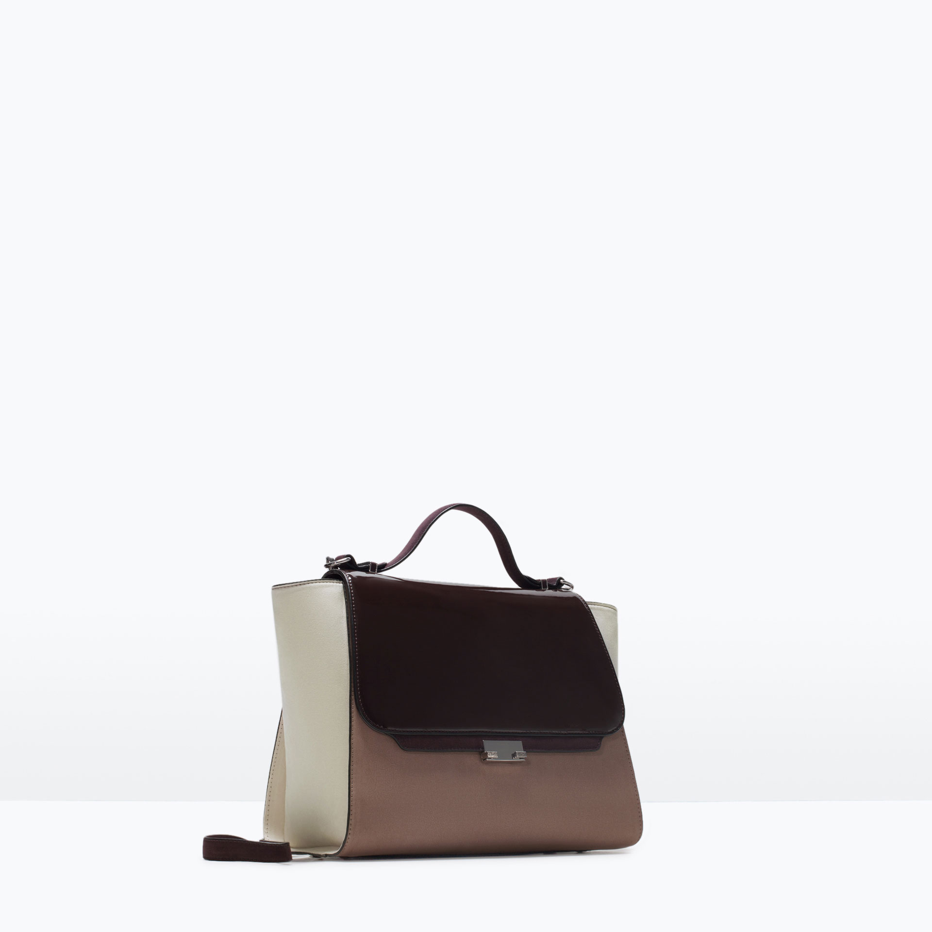 Zara Combination City Bag in Brown Lyst