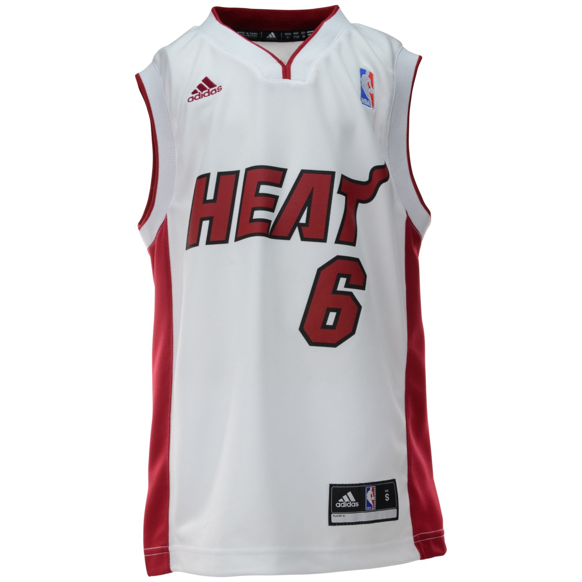 Adidas Boys' Lebron James Miami Heat Nickname Replica Jersey in White ...
