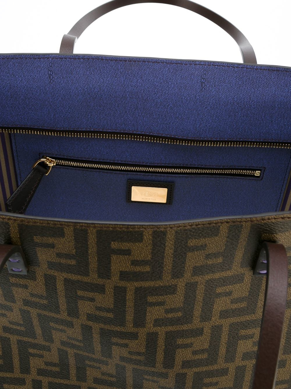 Fendi Roll Bag Zucca In Brown Lyst Gallery