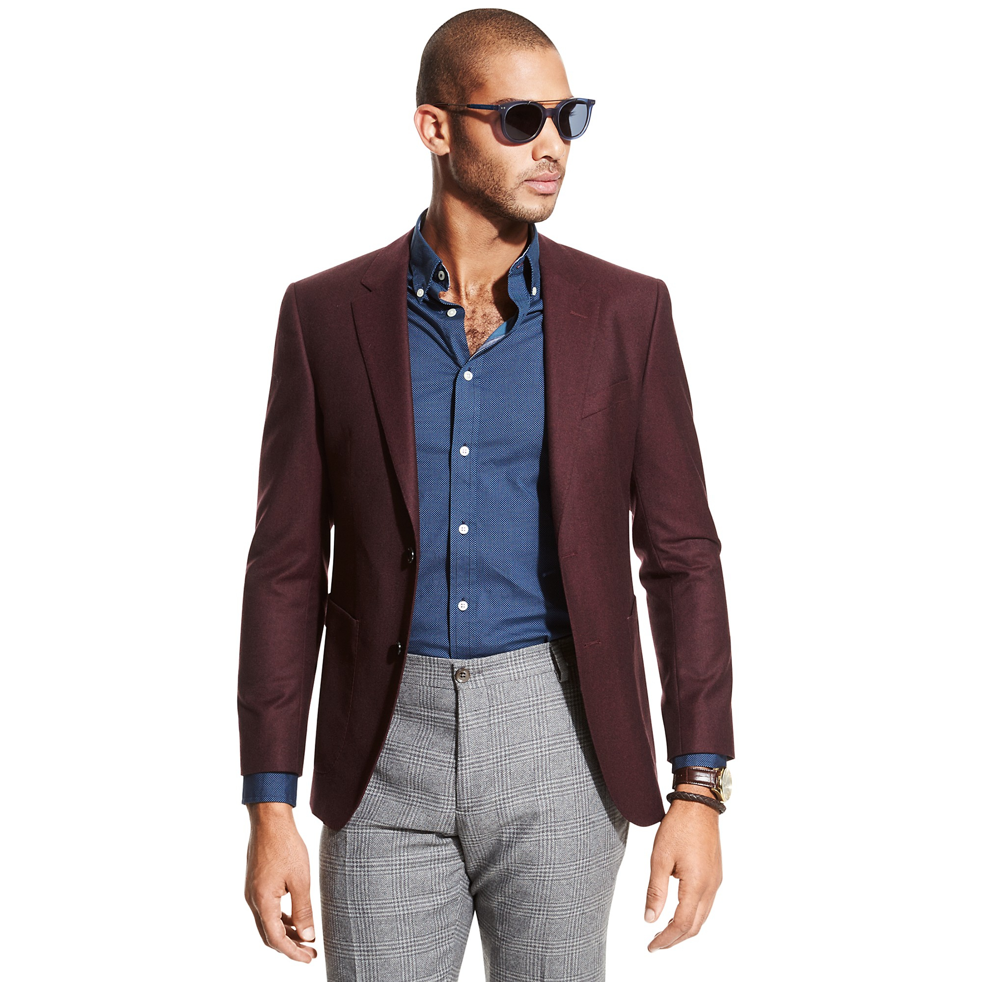 Tommy hilfiger Tailored Collection Wool Blazer in Purple for Men ...