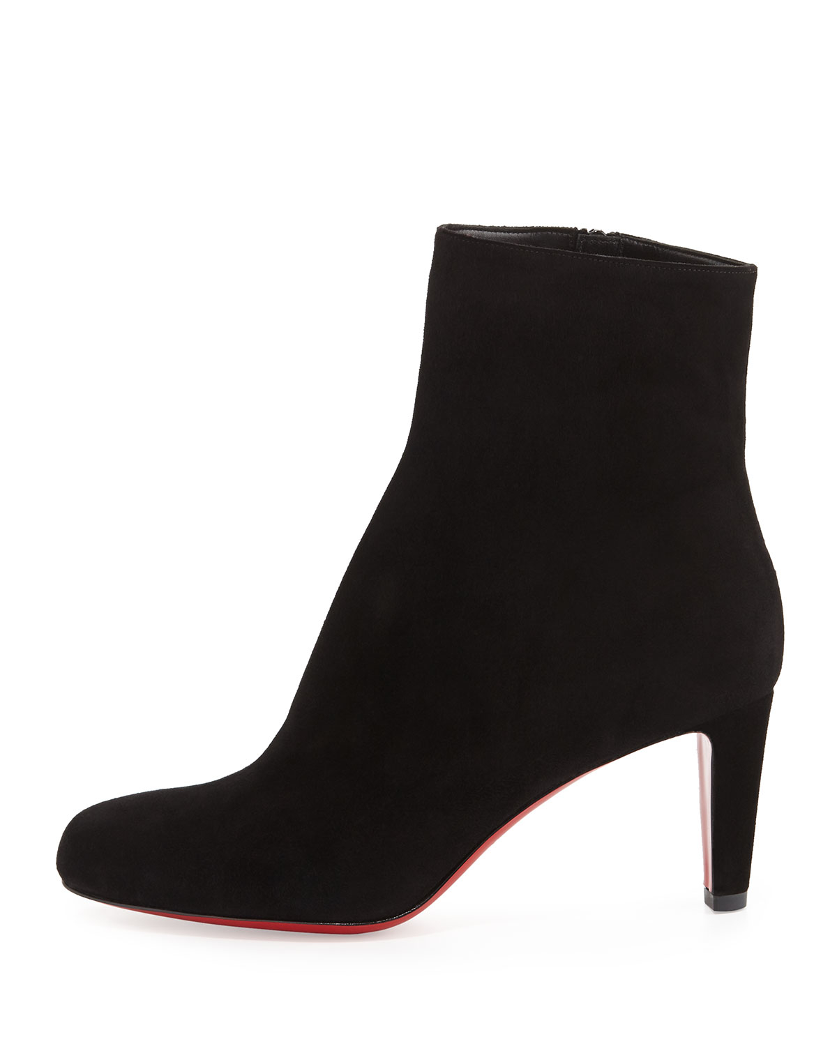 Lyst - Christian Louboutin Top 70 Suede Red Sole Ankle Boot in Black