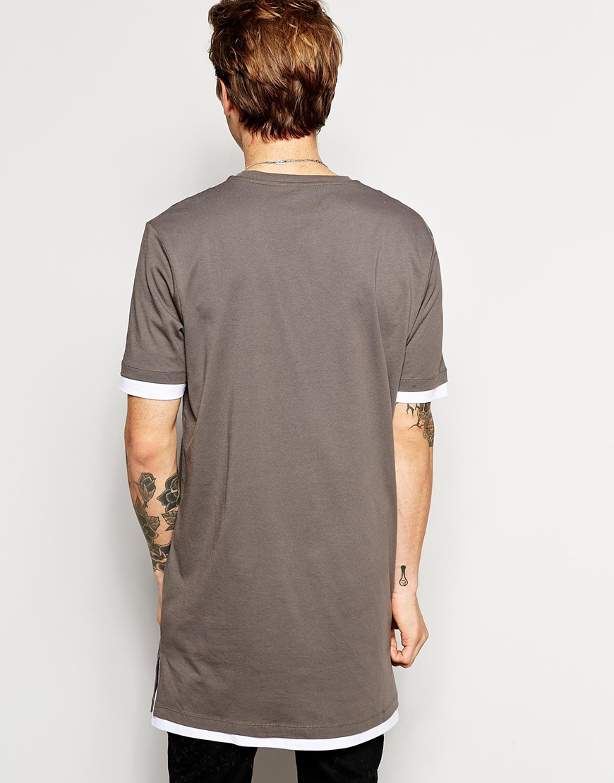 longline grey t shirt