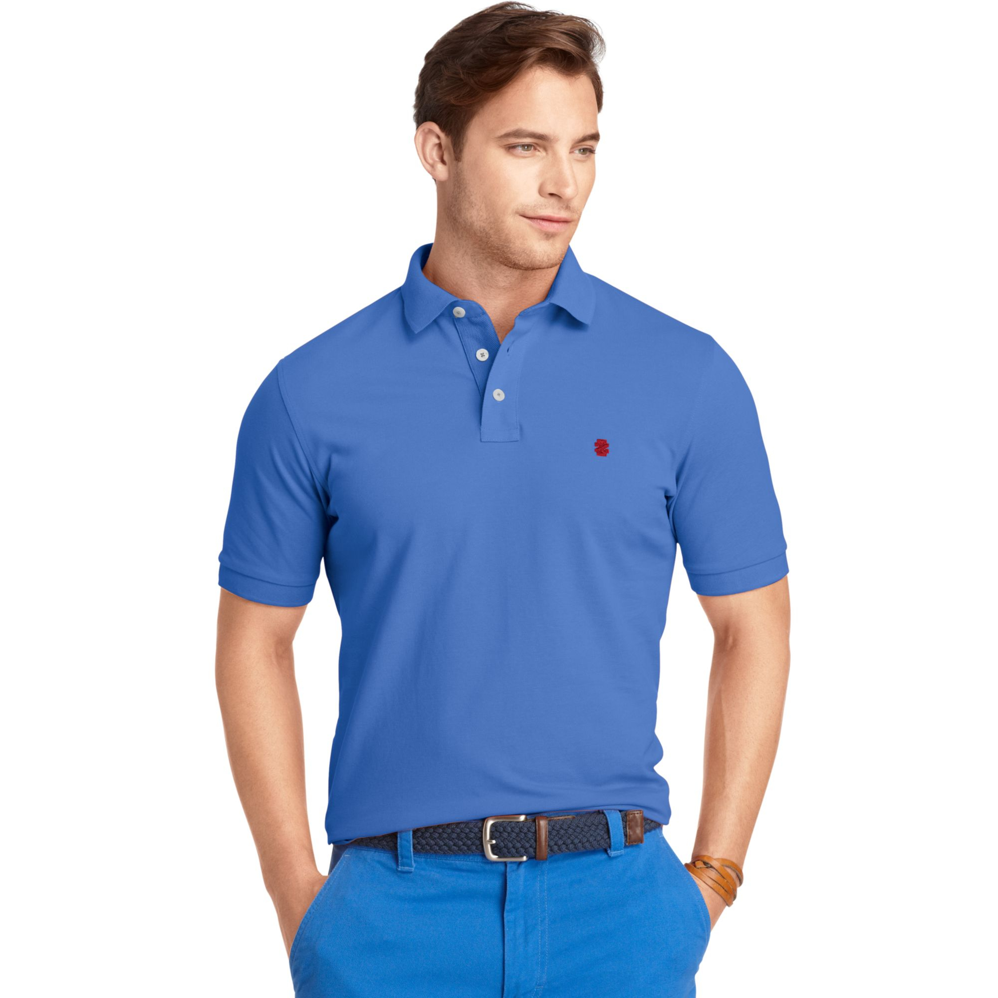 Izod Izod Shirt Montauk Salt Slim Fit Pique Polo in Blue for Men ...